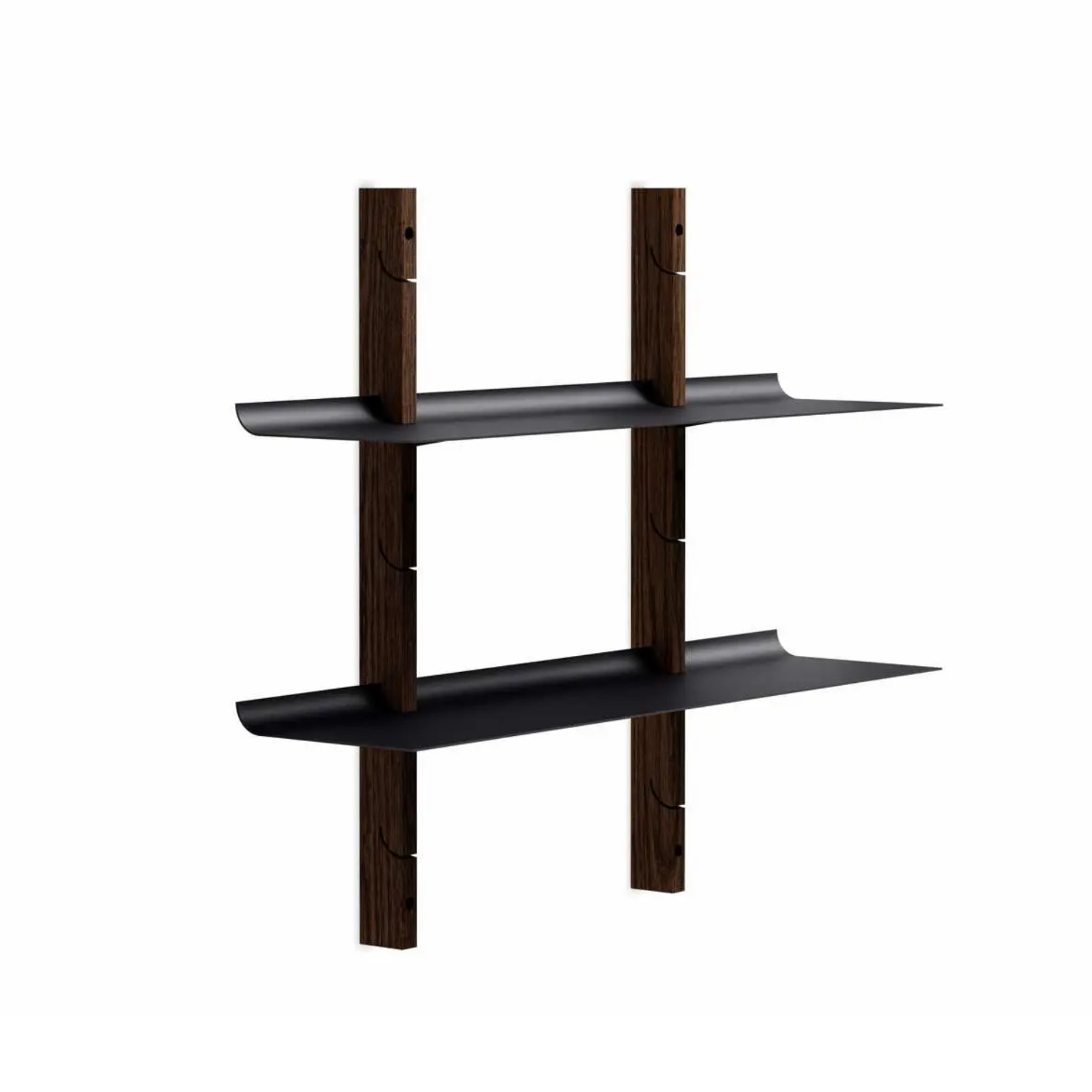 SMILE black wall shelf set