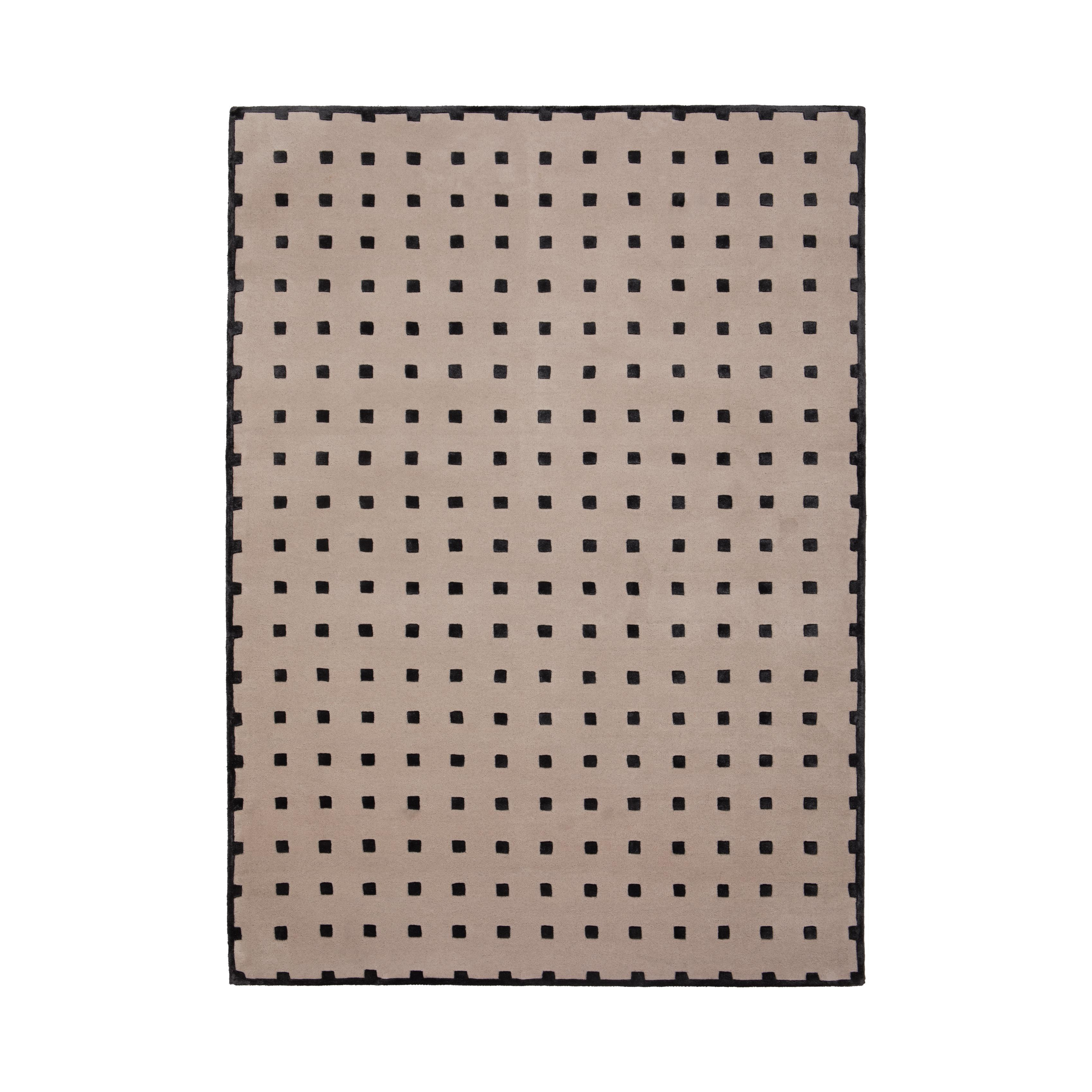 DELTA beige rug with black