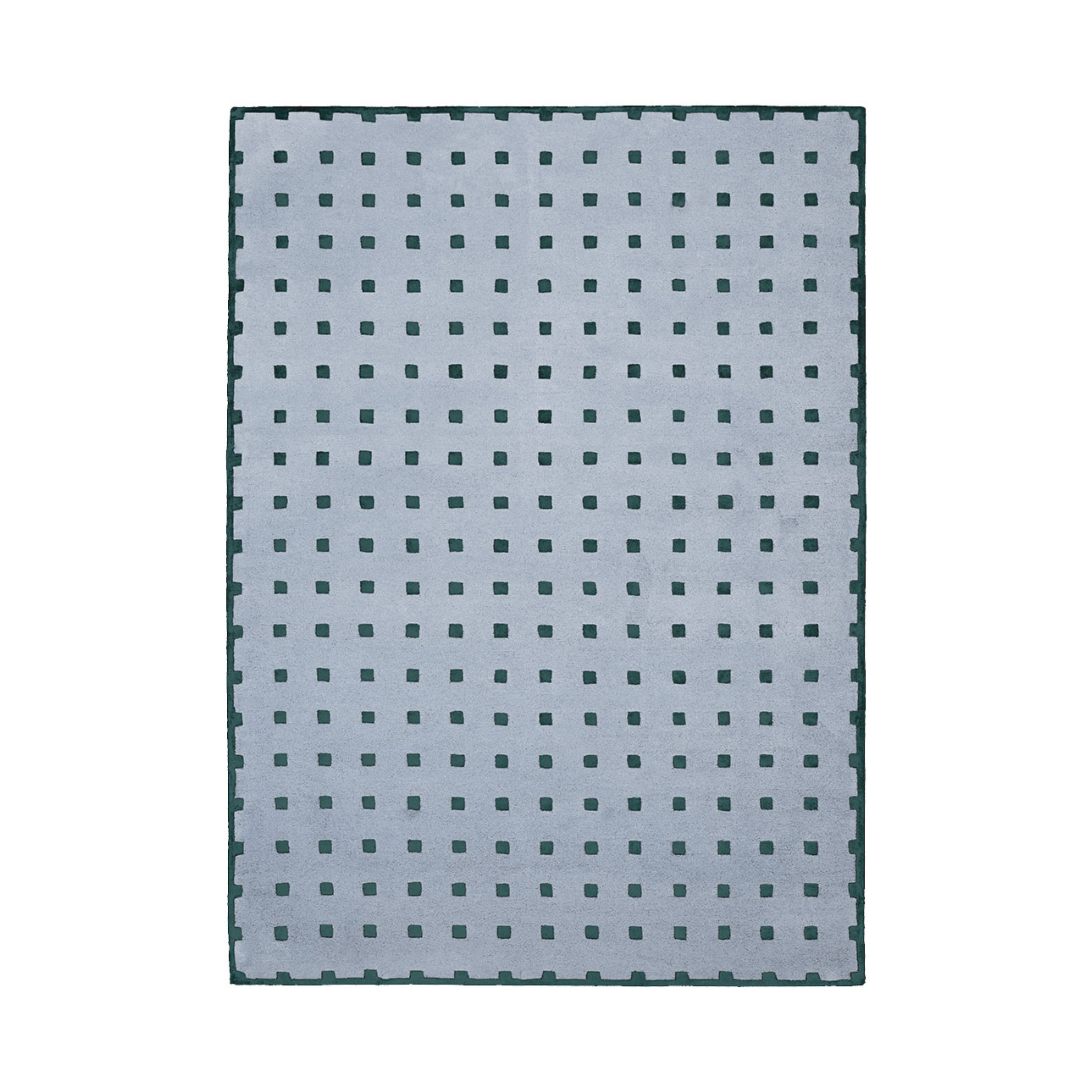 DELTA gray rug with blue