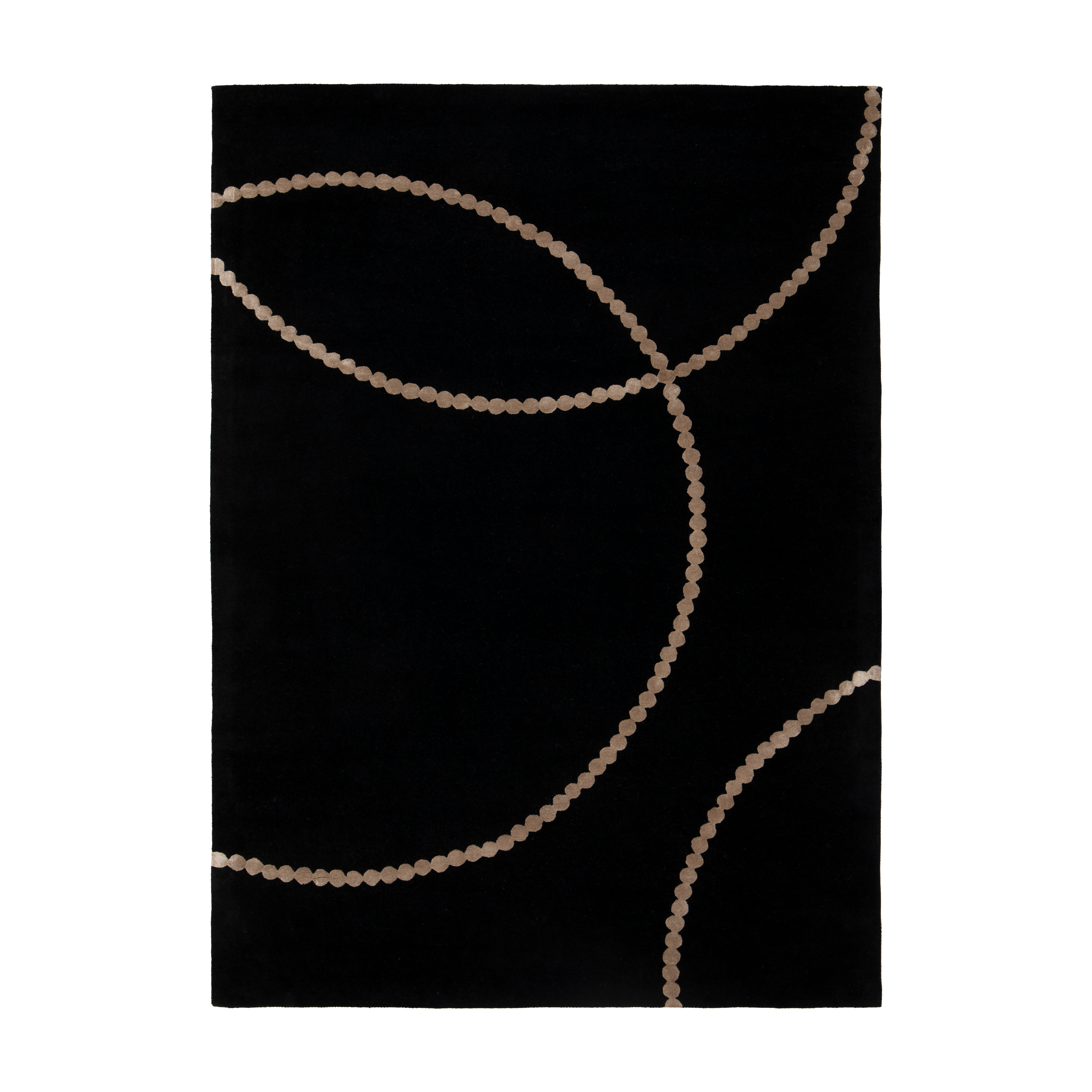 Koberec LUNA čierny s béžovým vzorom