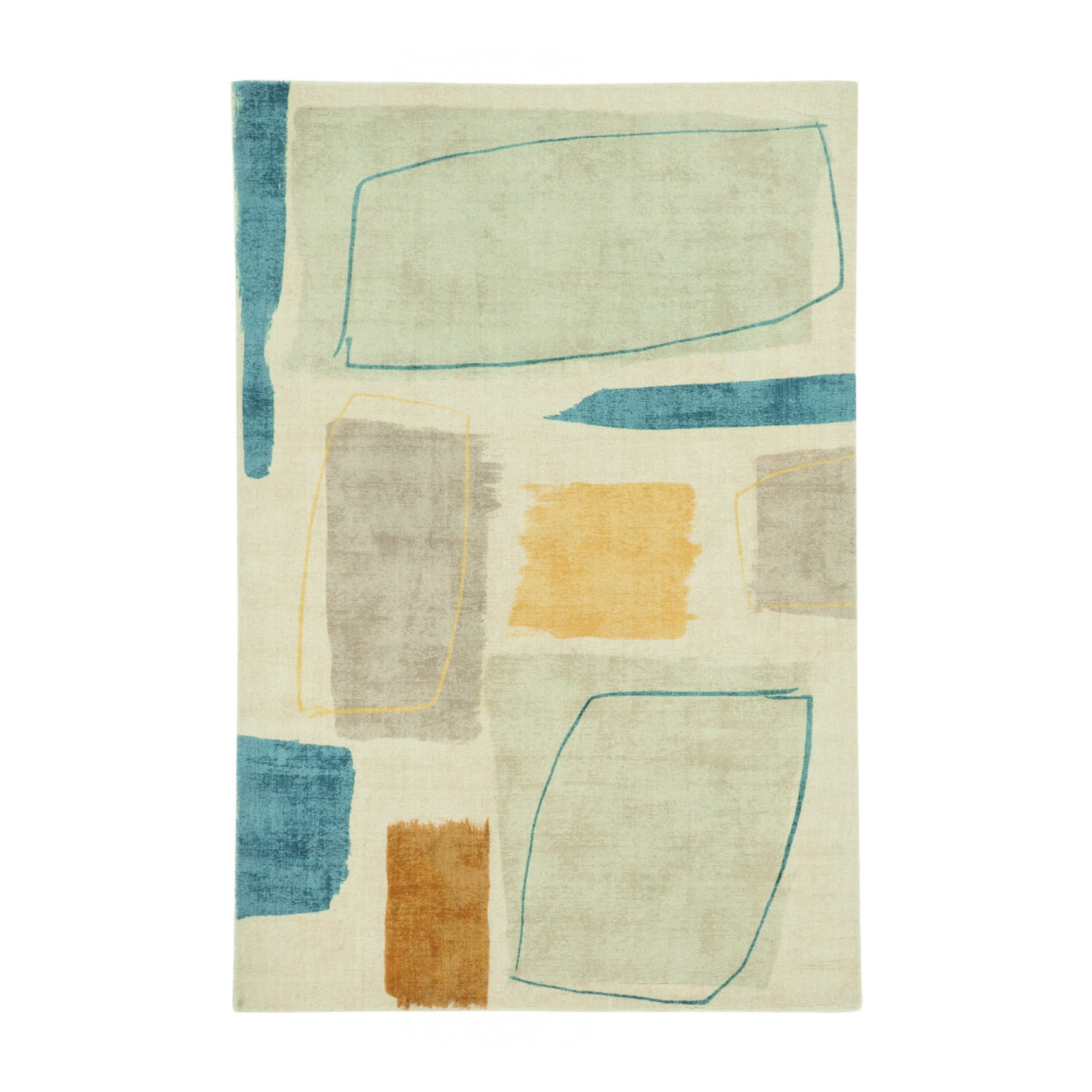 COMPOSITION PAPAYA Beige Carpet with Green