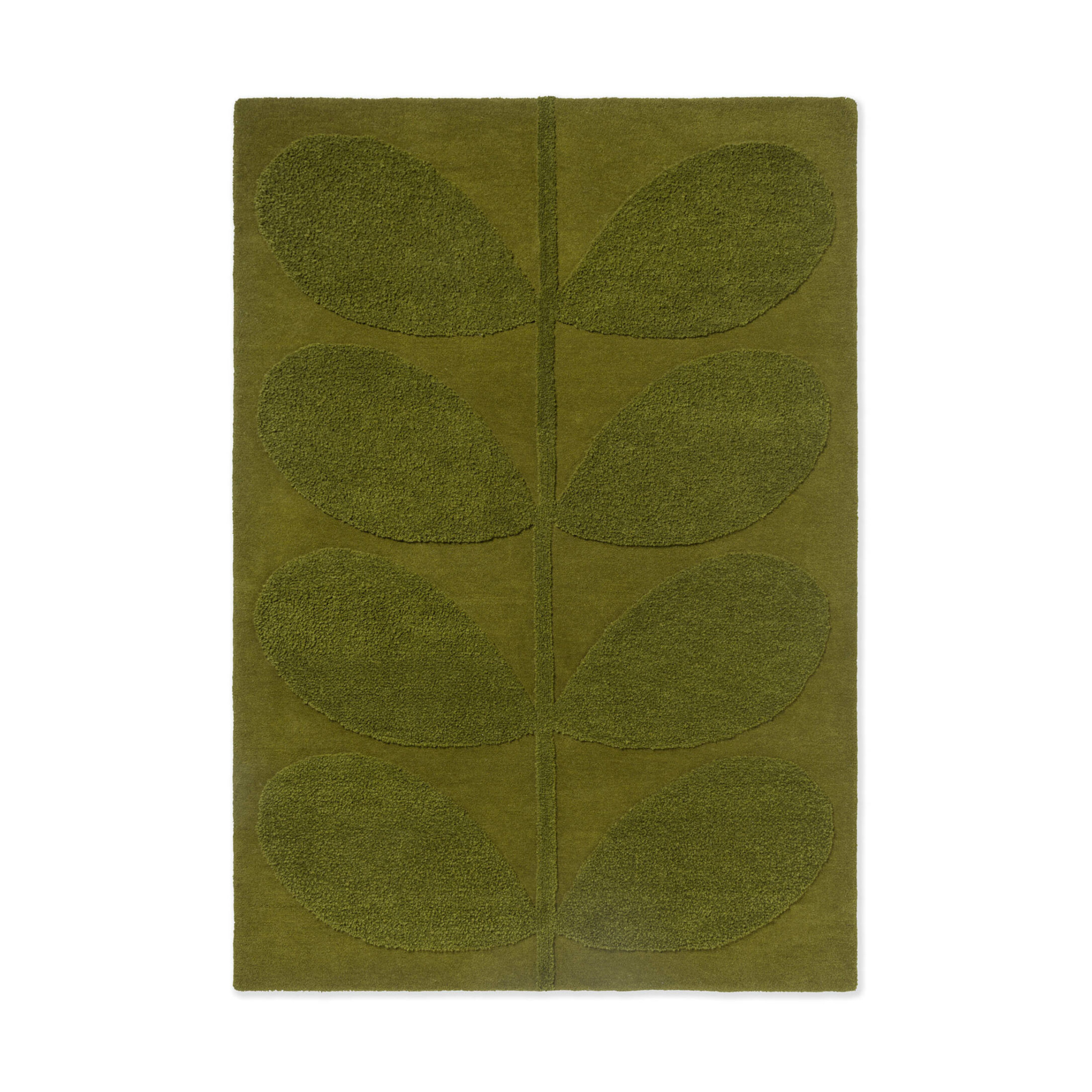 SOLID STEM FERN green rug