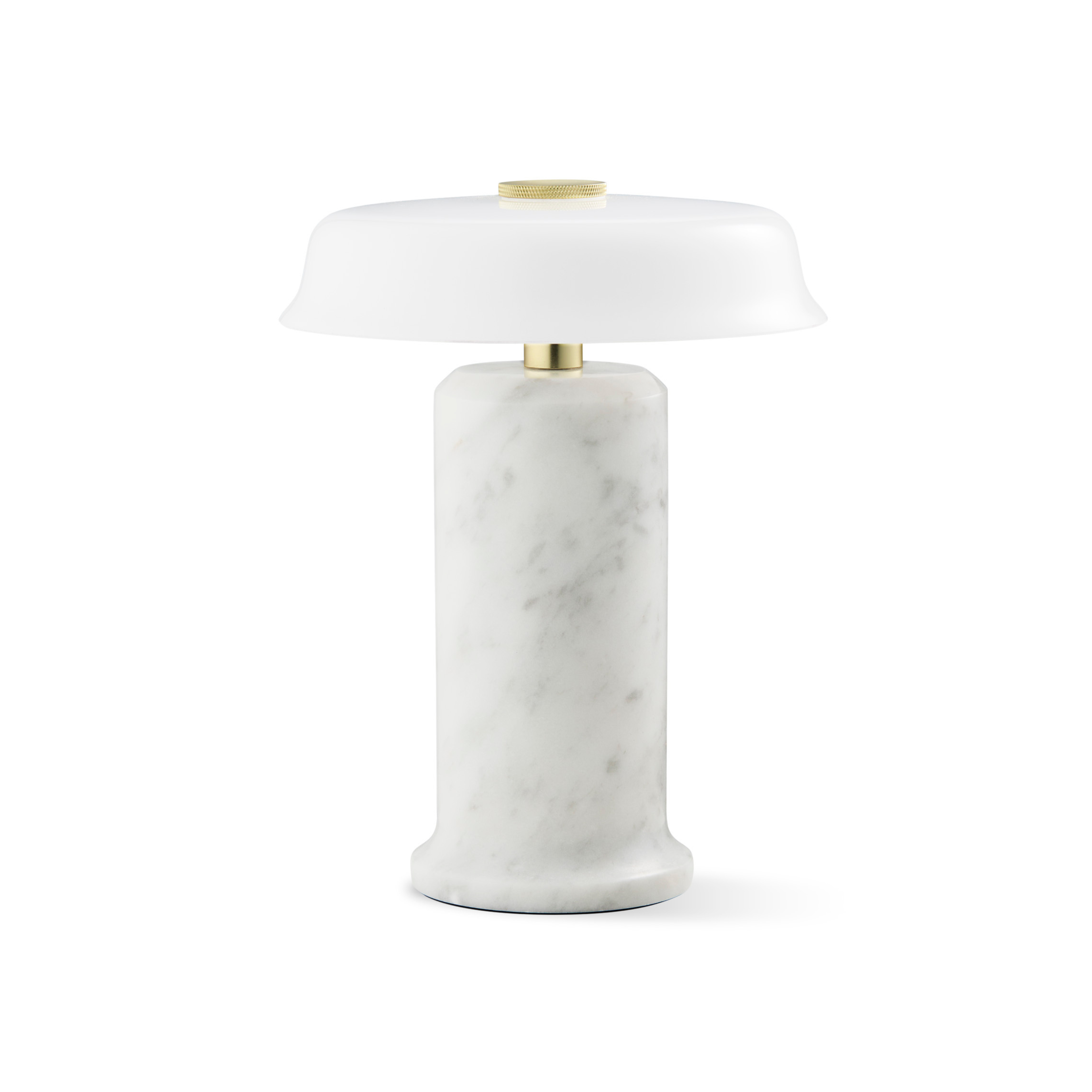 Portable lamp TRIP NO. 2 white marble with milky white glass