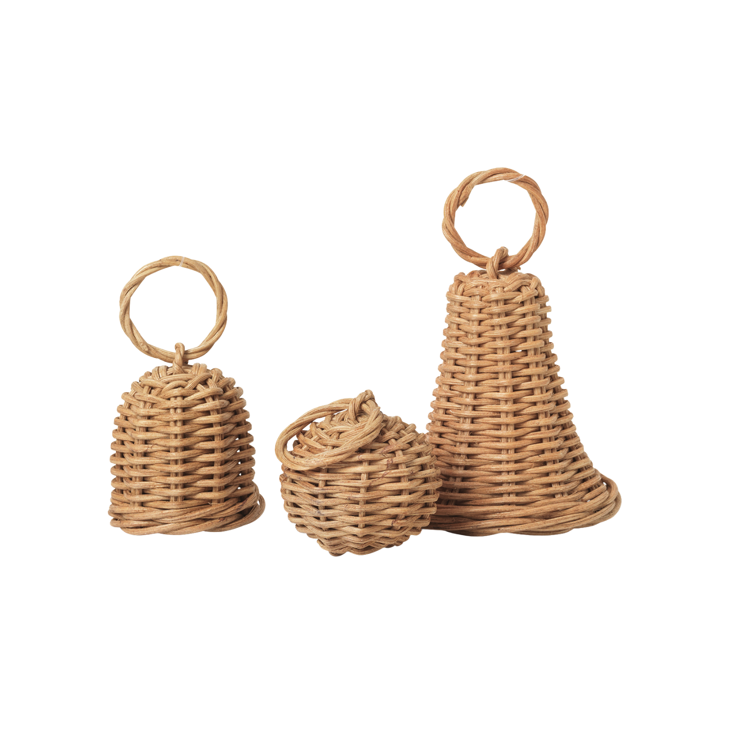 Súprava ozdôb BELL pletený ratan