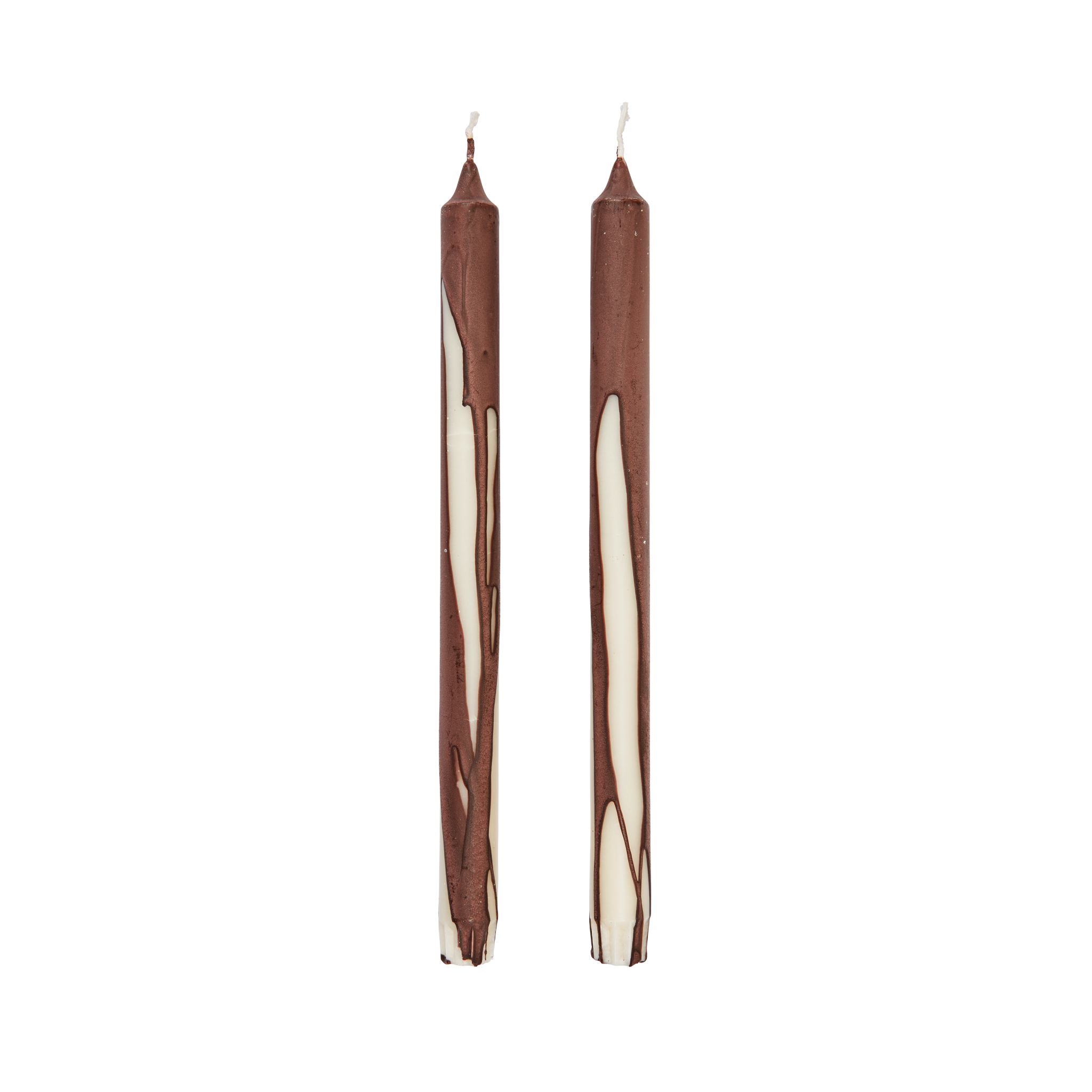 Súprava sviečok DRYP béžová s hnedou