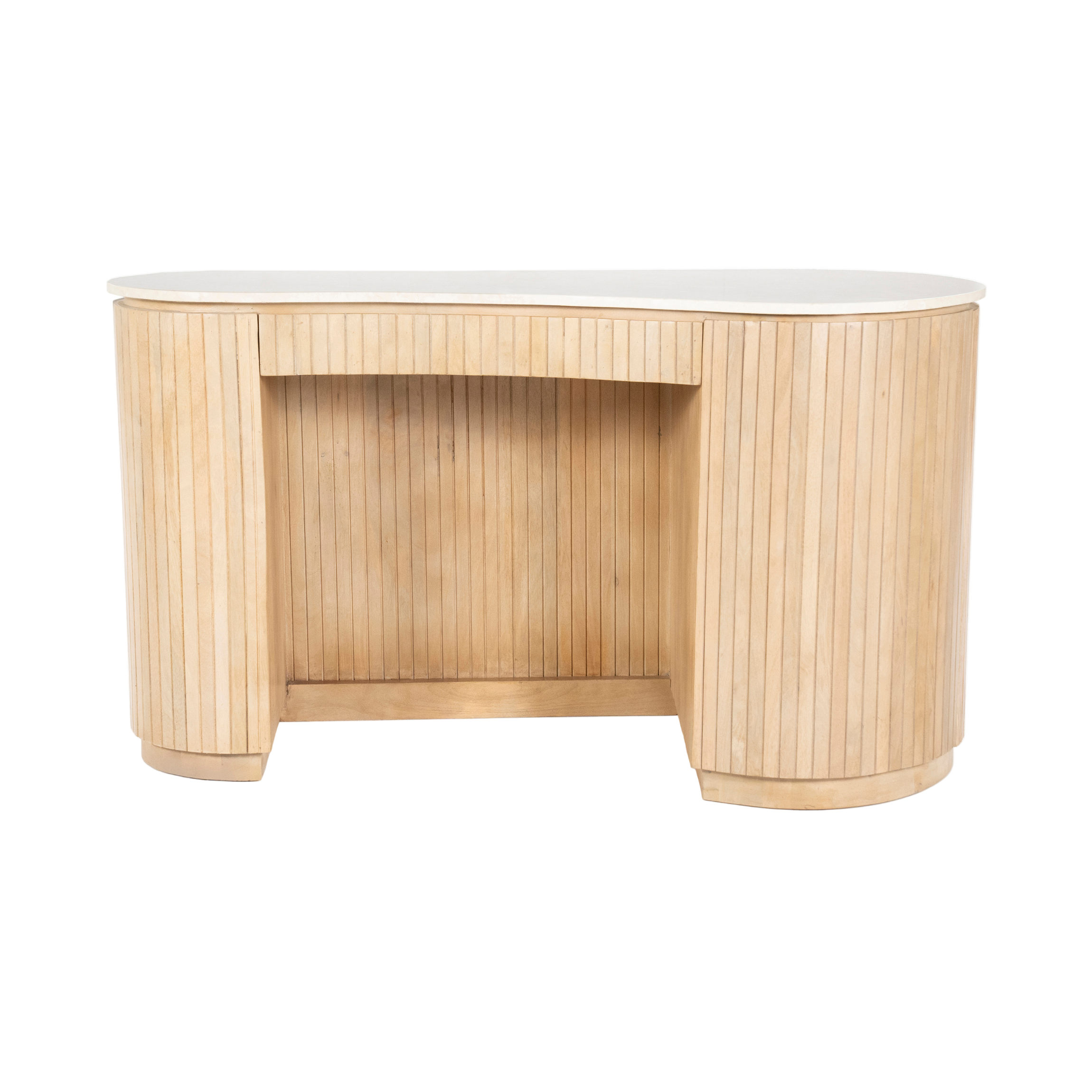 KIRA Desk made of mango wood with a marble top