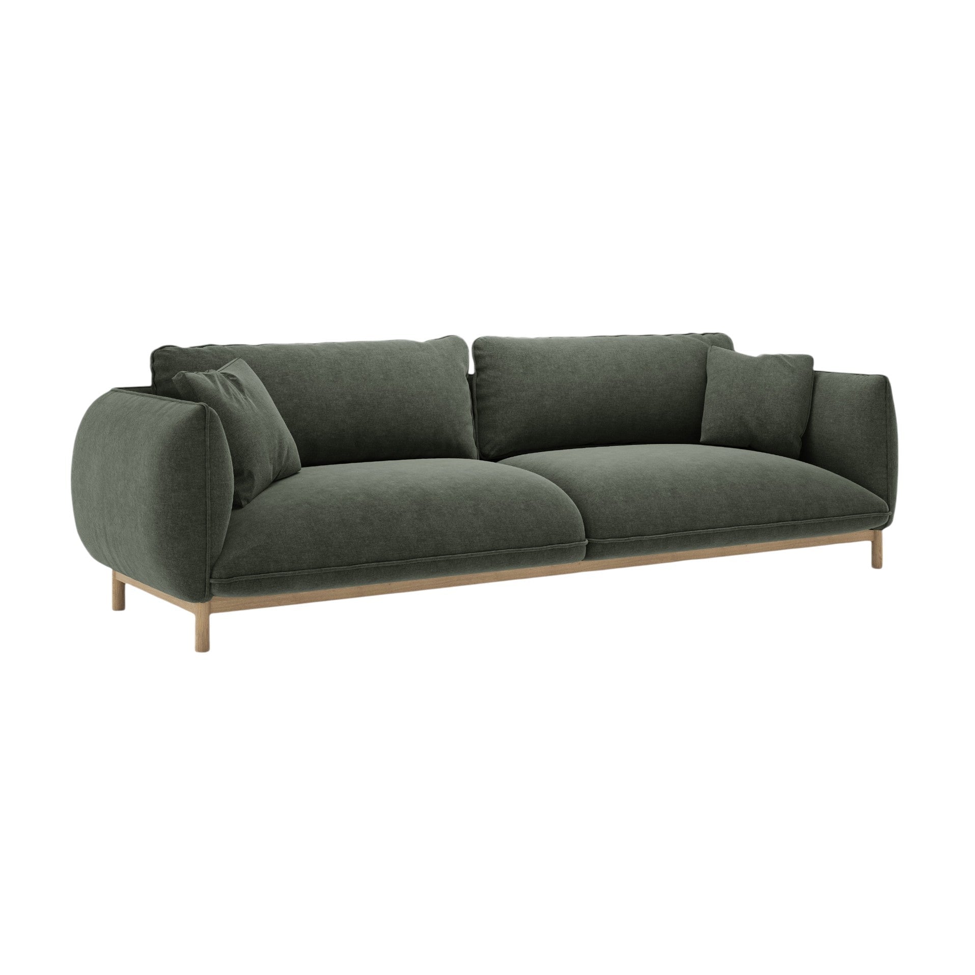 4-seater ADA sofa green chenille