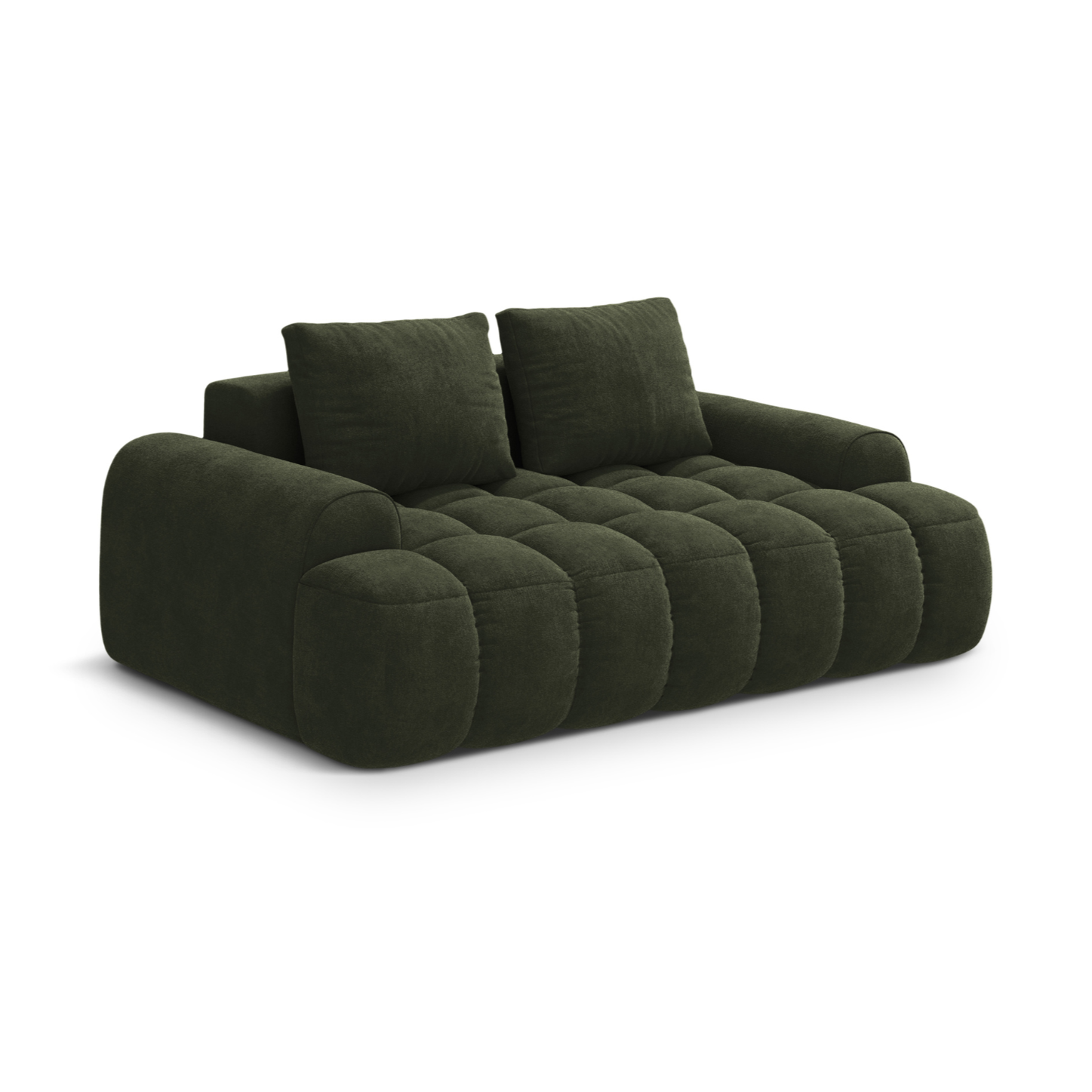 Sofa z jemného velúru pre 2 osoby LINZ zelená