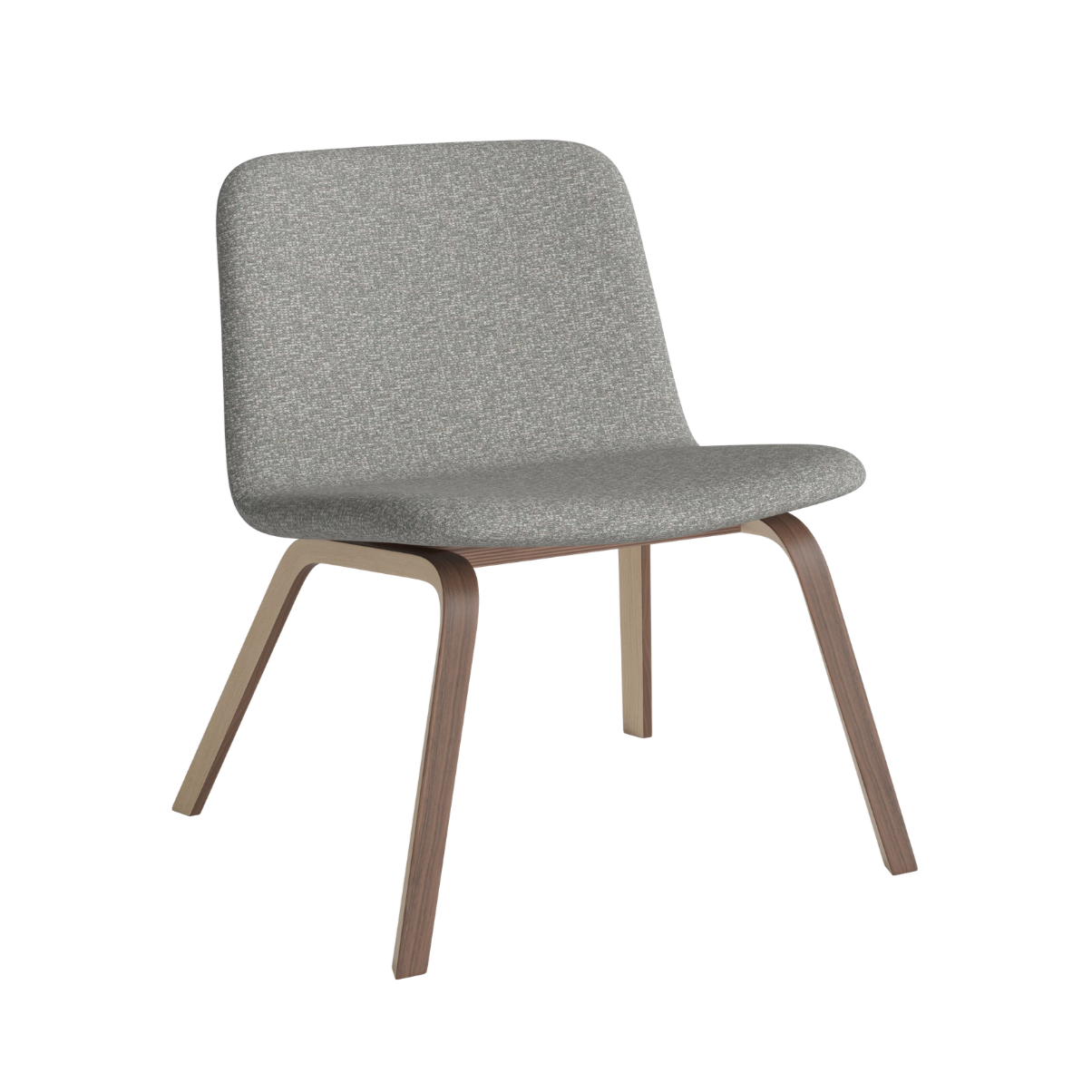 Fotel PALM čalúnený s orechovým podstavcom