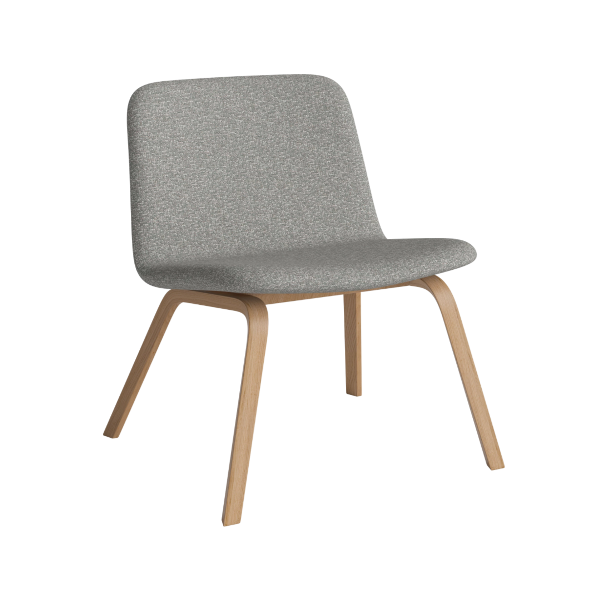 Fotel PALM čalúnený s dubovým podstavcom