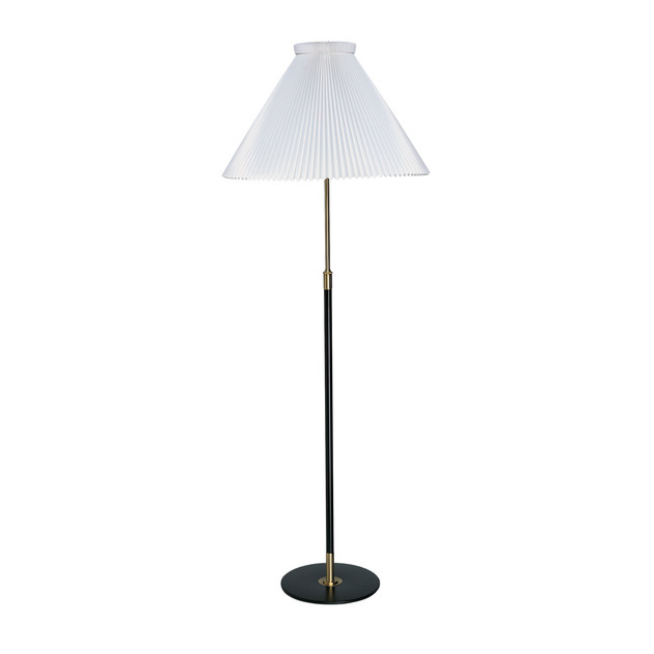 Floor lamp MODEL 351 white with black and gold base