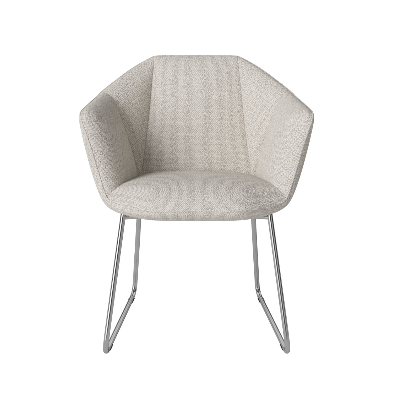 Stolička KIMONO s podstavou z chrómovej ocele