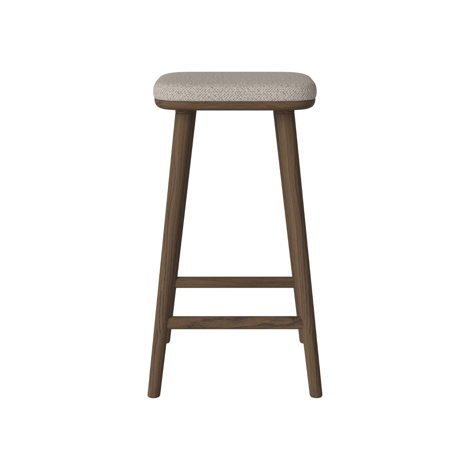 Hoker čalúnený FLOR s podstavcom z tmavého dubového dreva