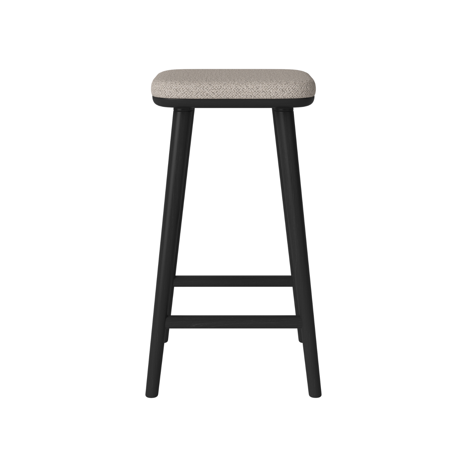 Hoker čalúnený FLOR s podstavcom z čierneho dubového dreva