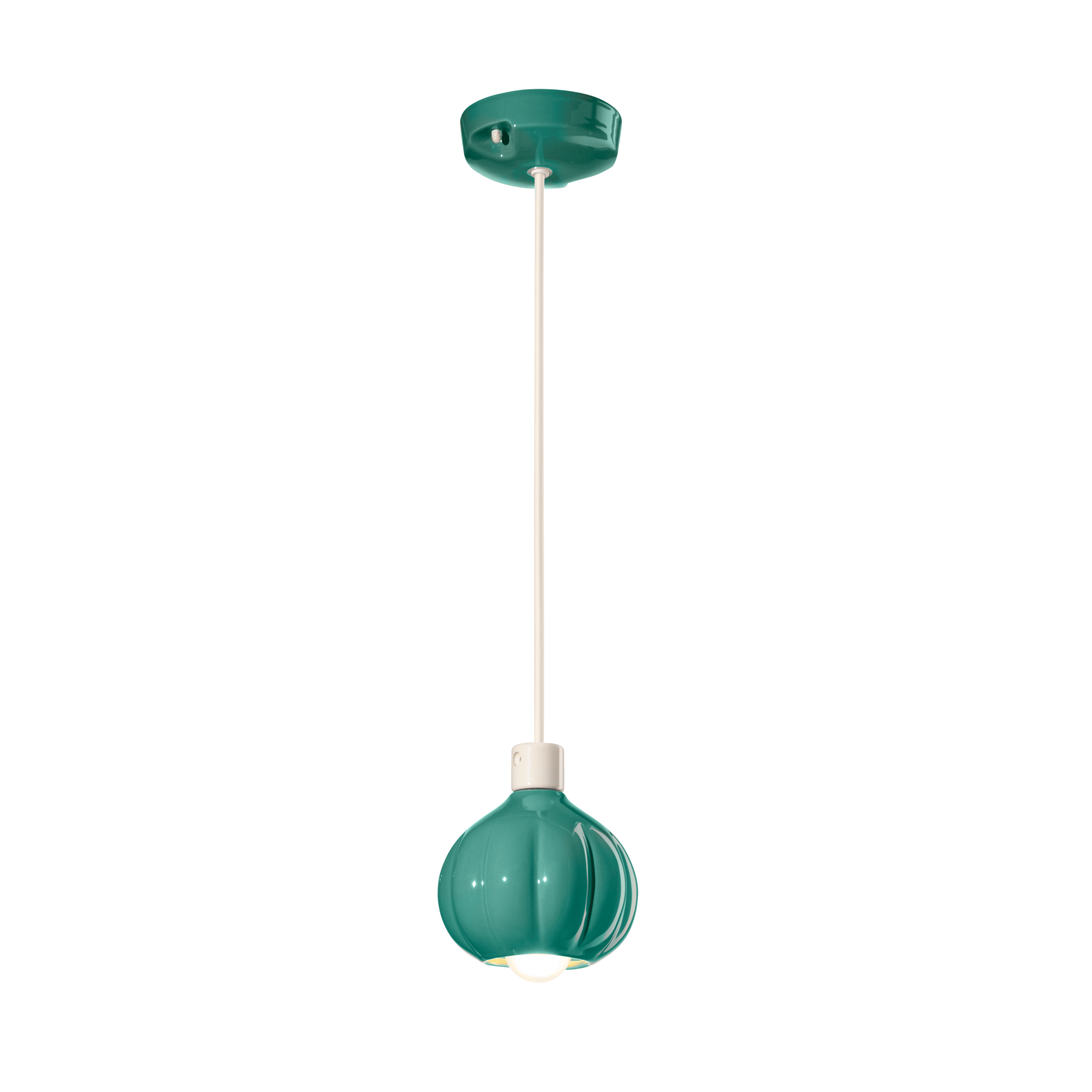 Závesná keramická lampa AFOXÉ tyrkysová