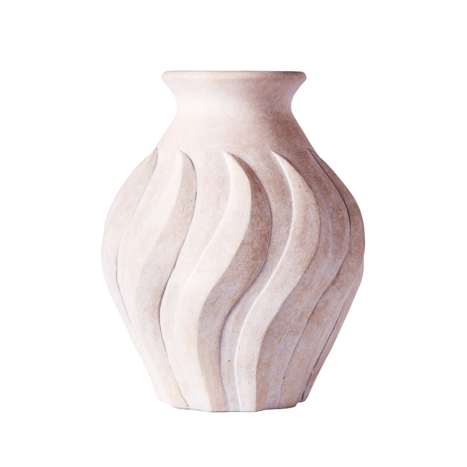 SWIRL vase white ceramic