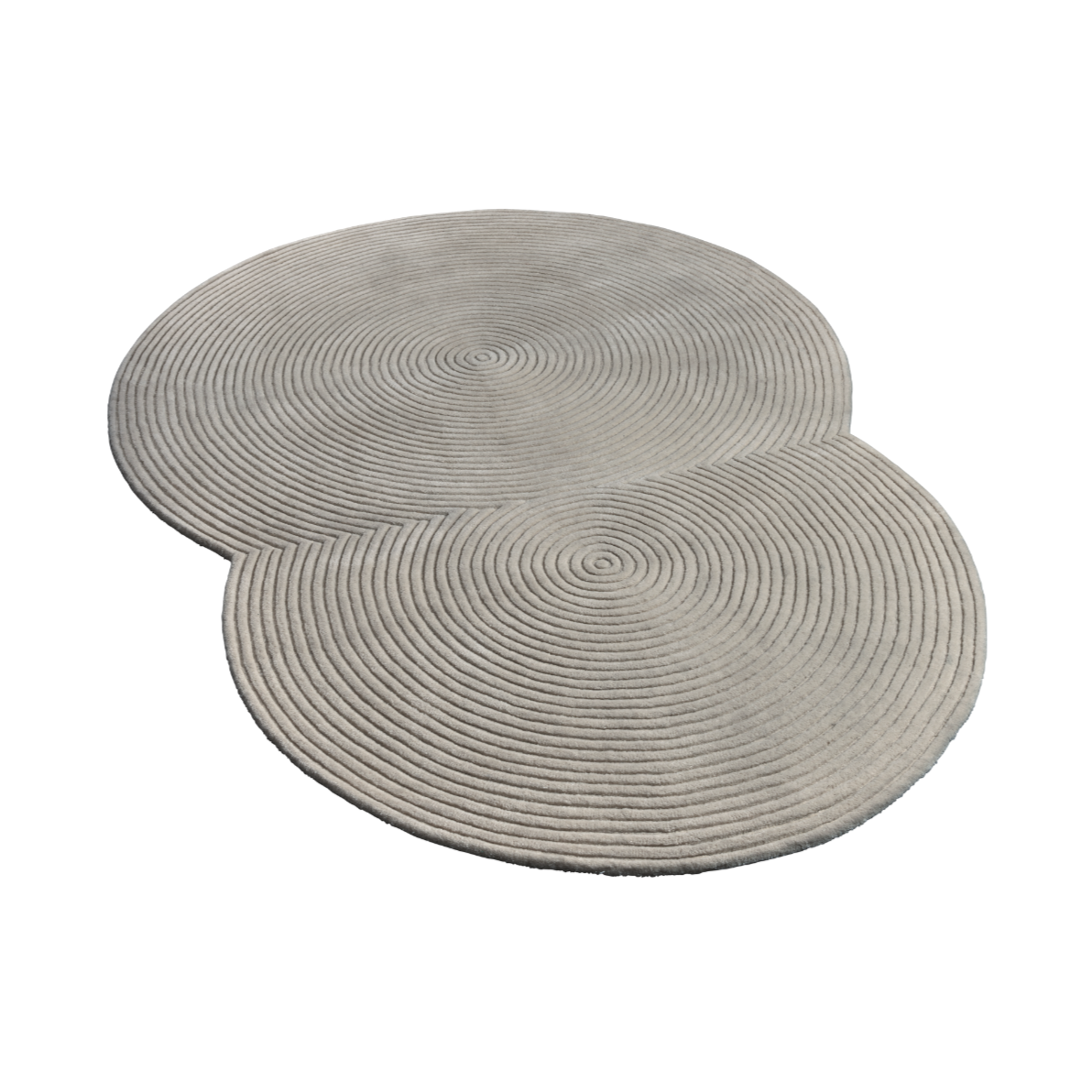 ZEN ROUNDED oval rug gray