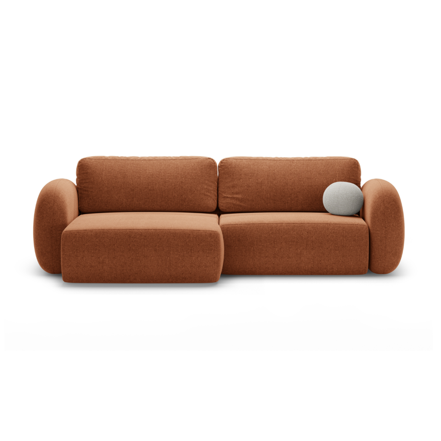 Universal corner sofa with sleeping function for 4 people TONALE brick