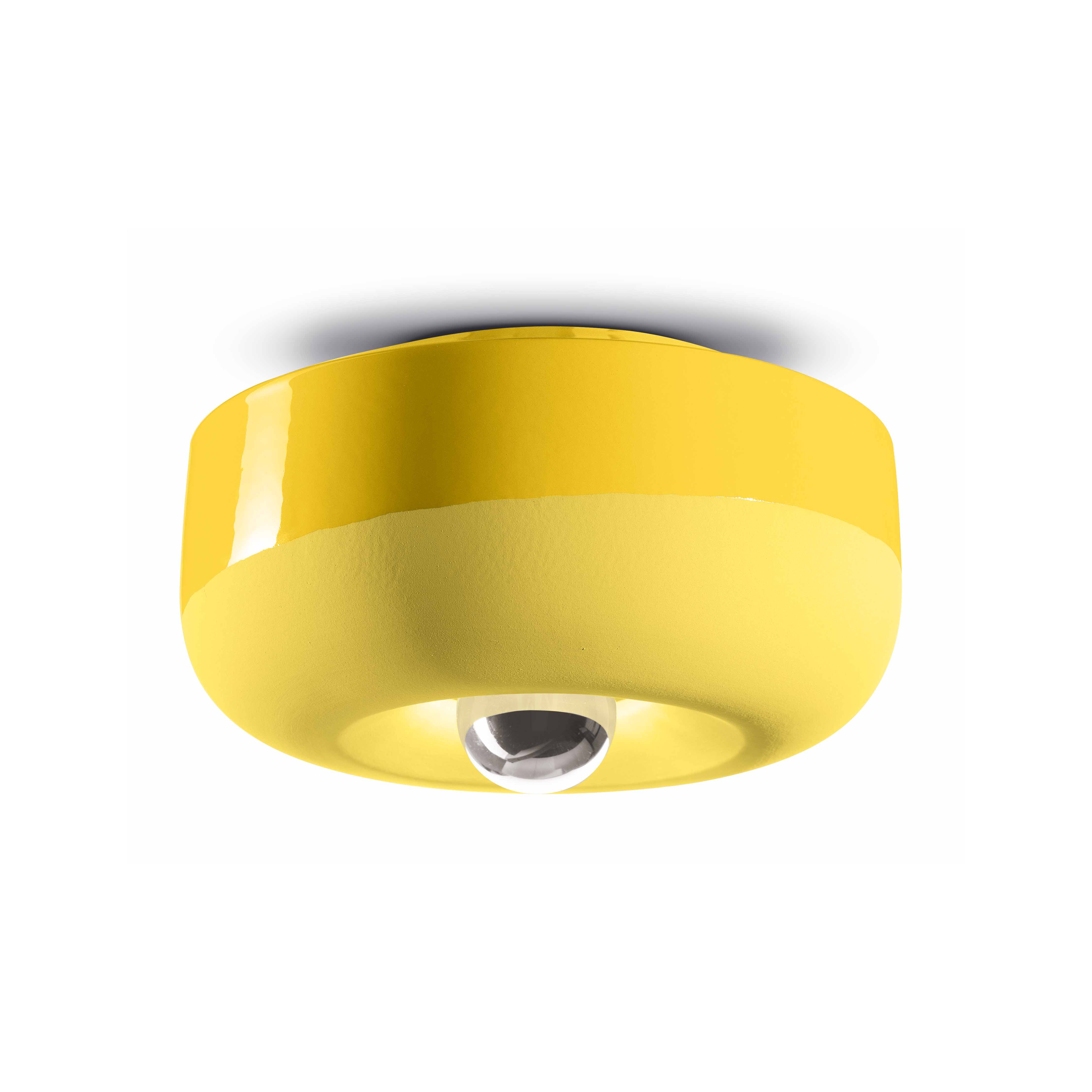 Yellow ceramic wall lamp BELLOTA