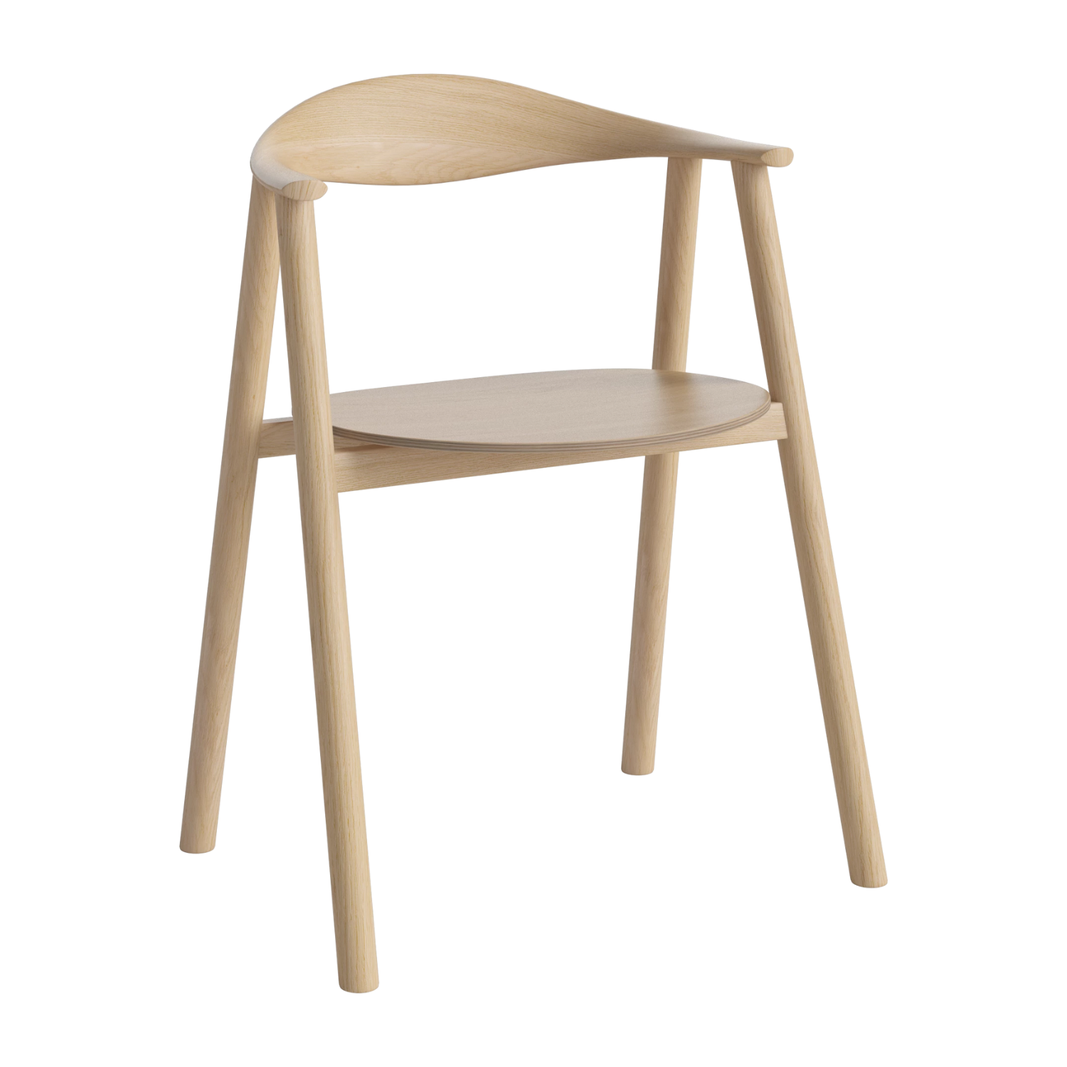 Stolička SWING bielené dubové drevo