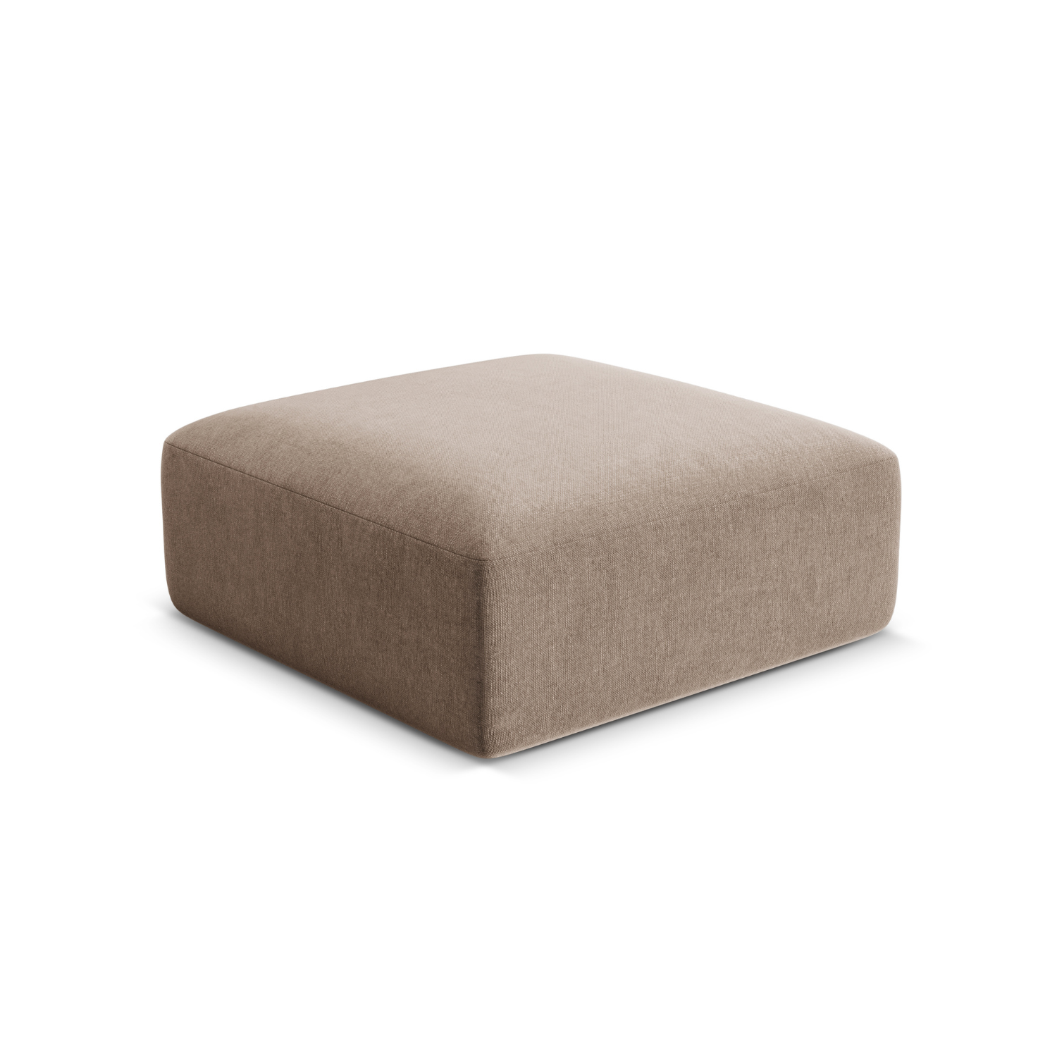 Dark Beige Velvet Pouf CAMPI