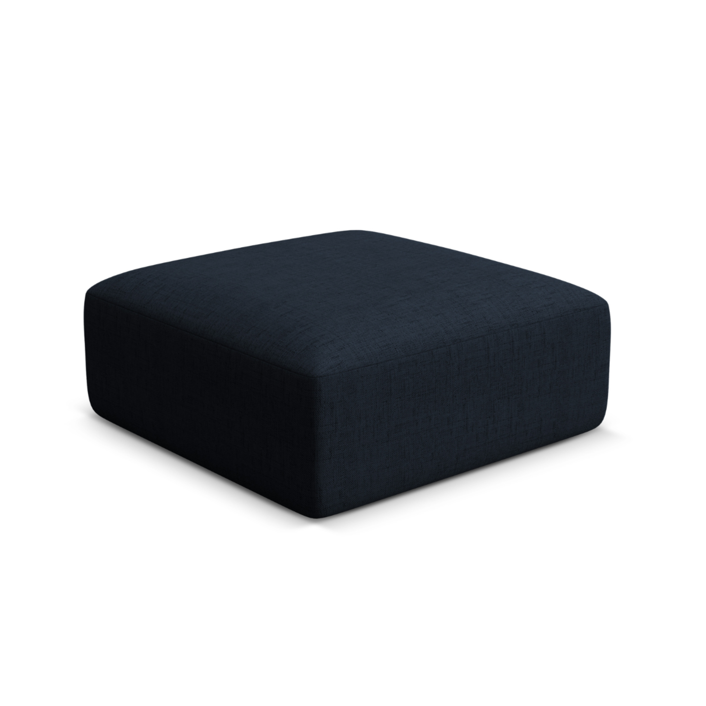 Blue Chenille Pouf CAMPI