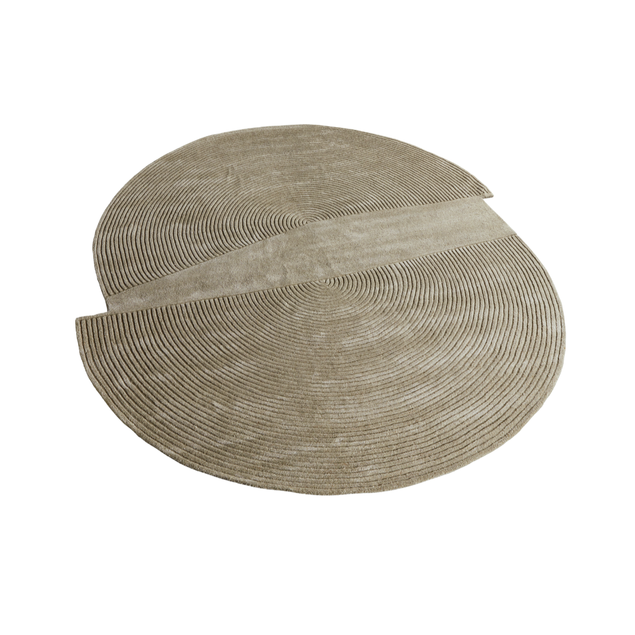 ZEN SPLIT brown round rug