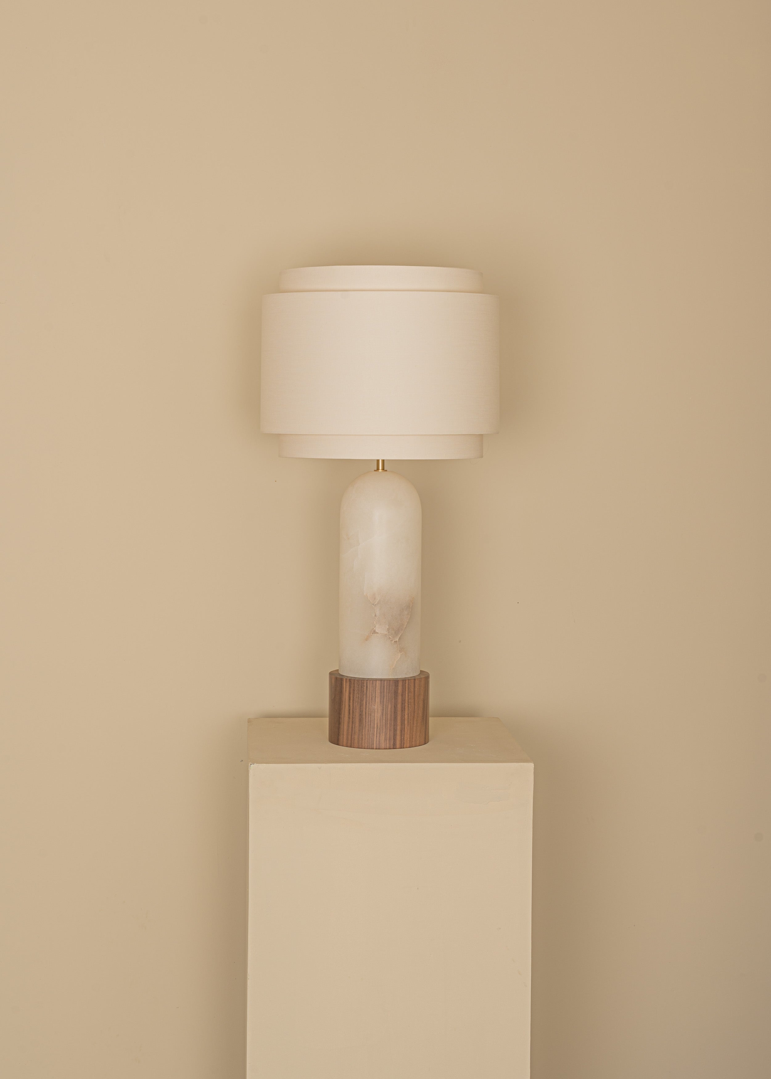 PURA KELO DOUBLE Table Lamp White Alabaster