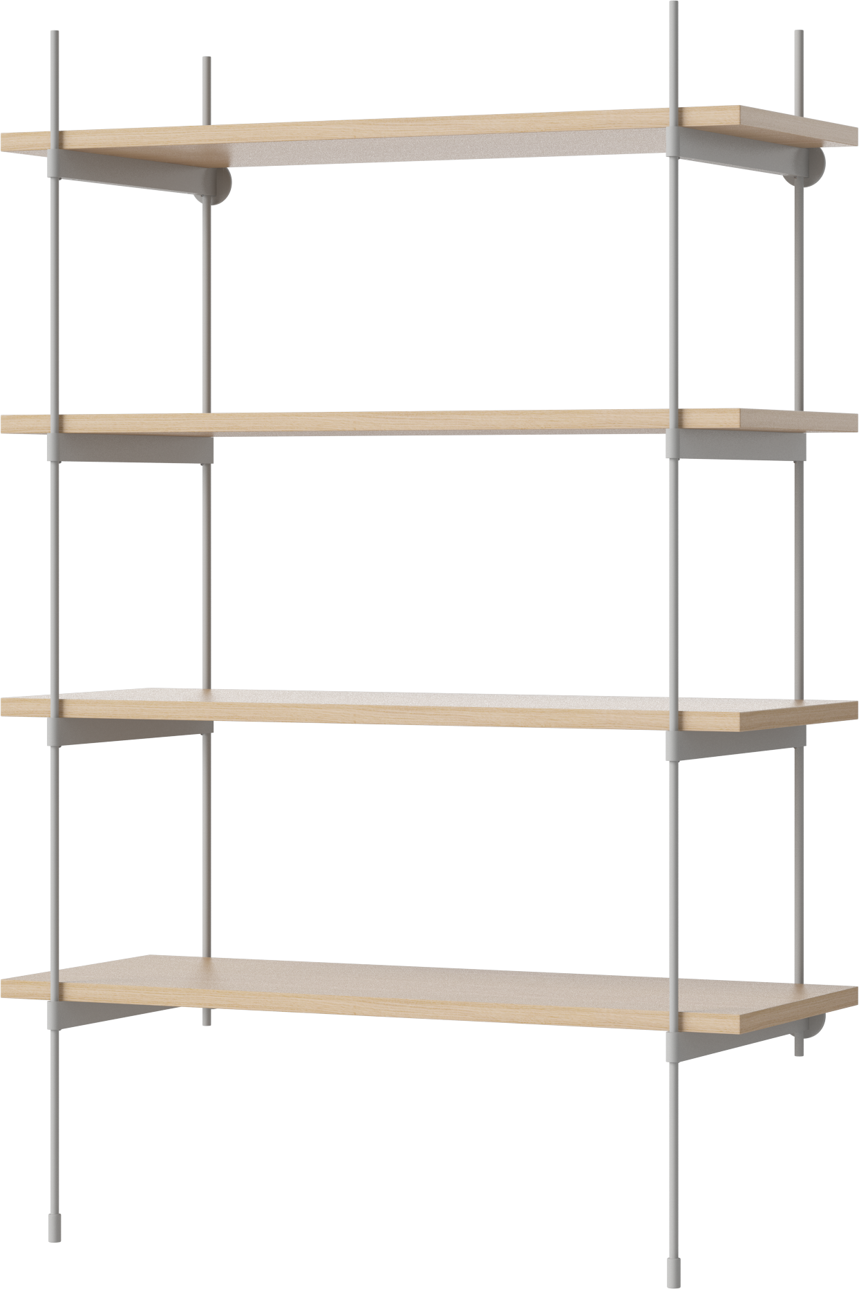 Regál ROD bielený dyha dubová so železnou rámom