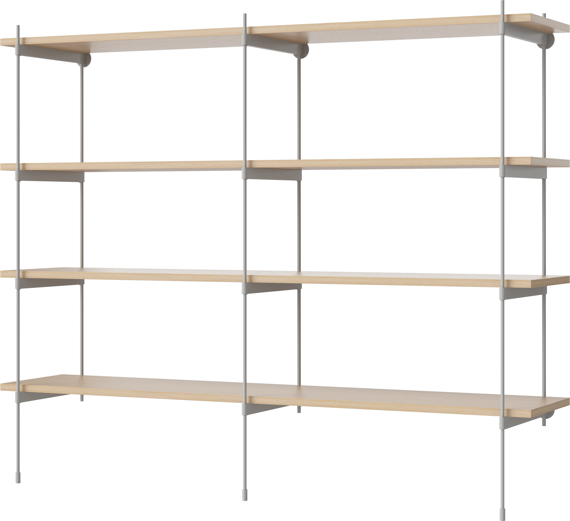 Regál ROD bielený dyha dubová so železnou rámom