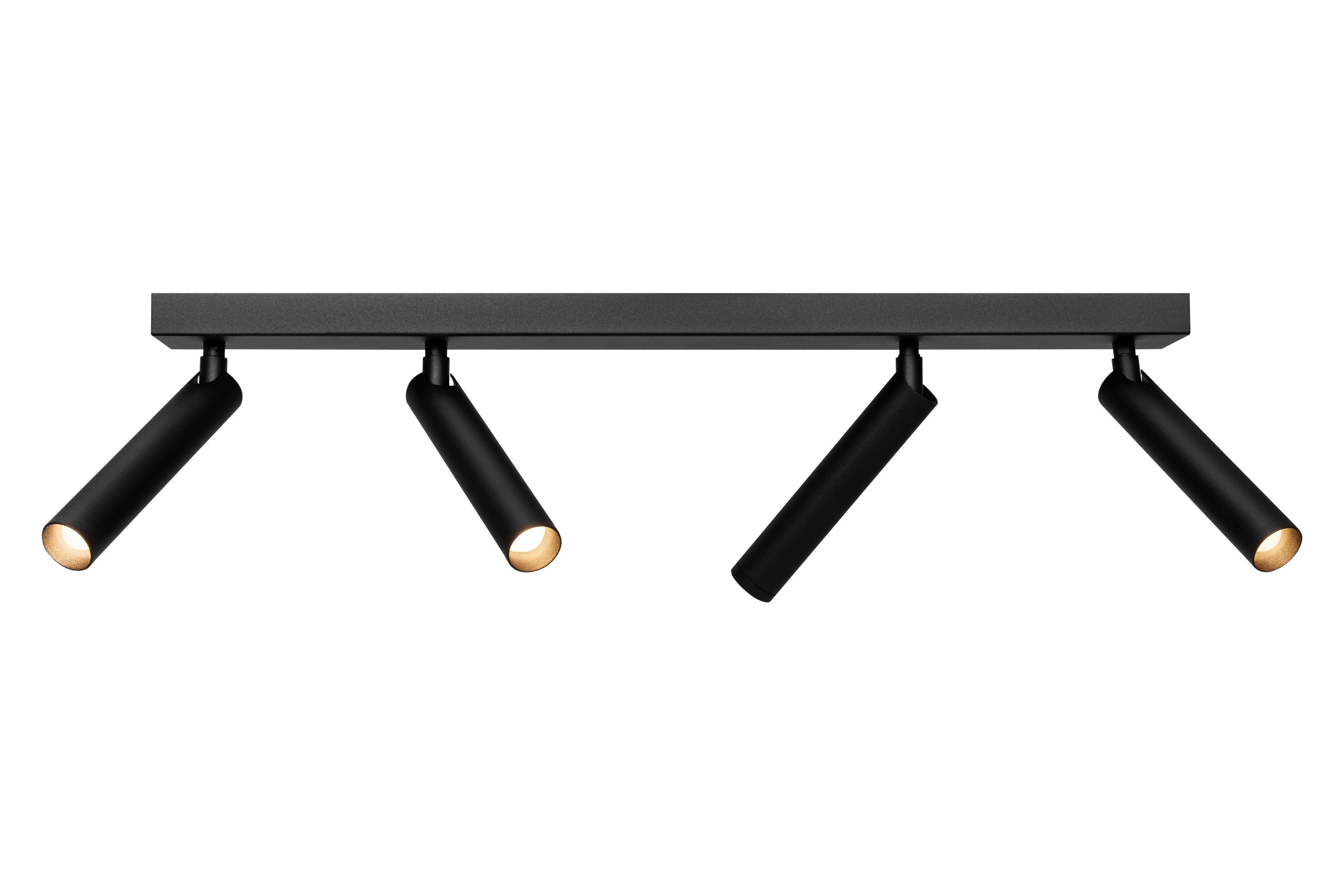 Stropná lampa ROLL 4 čierna