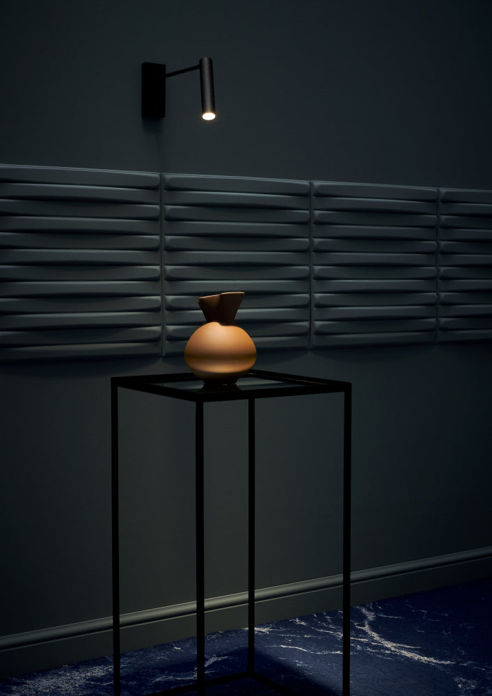 Nástenné svietidlo na nastaviteľnom ramene ROLL čierne