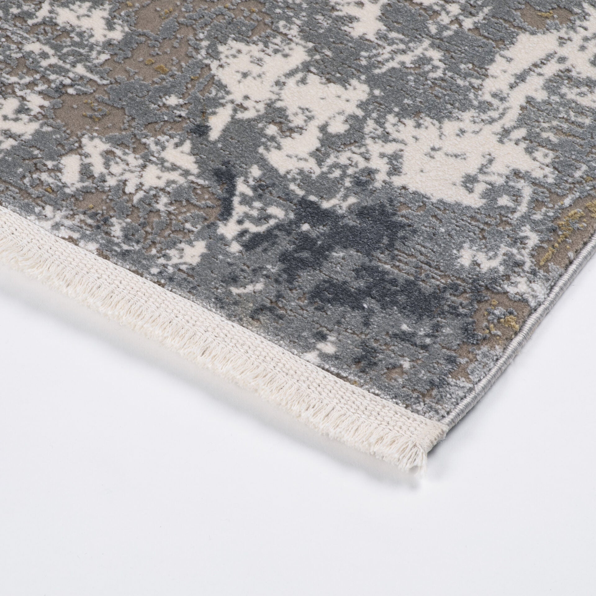 ROYAL gray rug with blue and brown