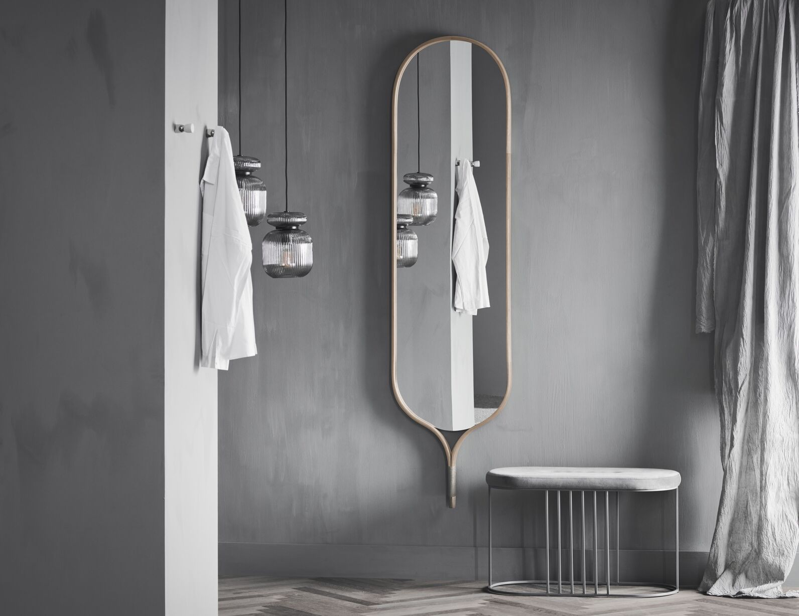 Luster RACQUET rám z čierneho dubového dreva