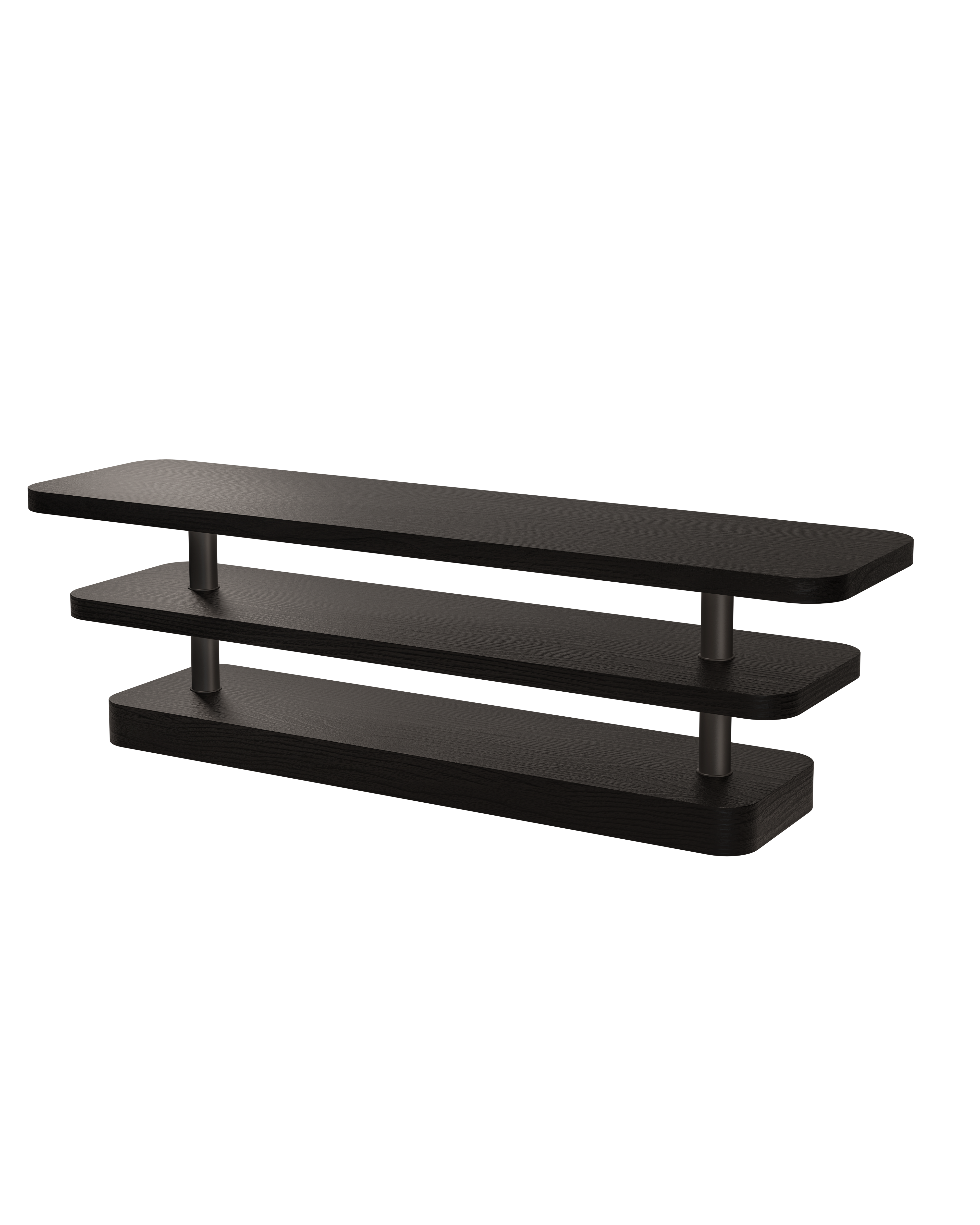 Televízna skrinka REL čierna s dyhou