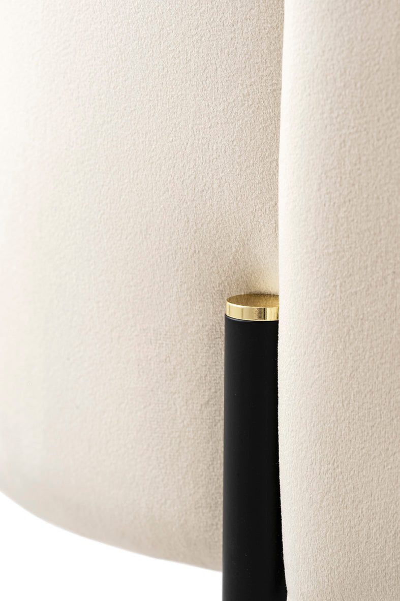 Fotel RENDEZ VOUS čalúnený s čiernym podstavcom