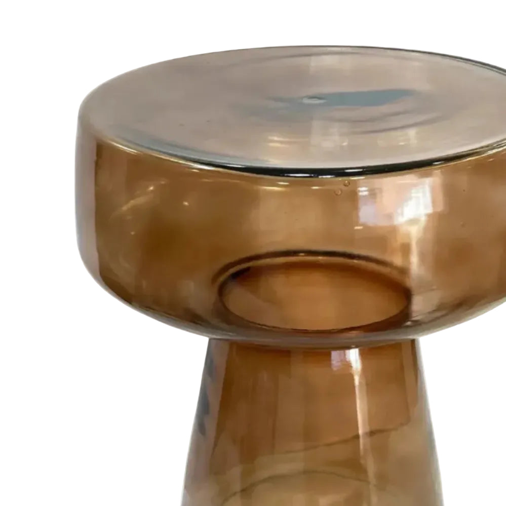 Bočný stolík ISA hnedé sklo