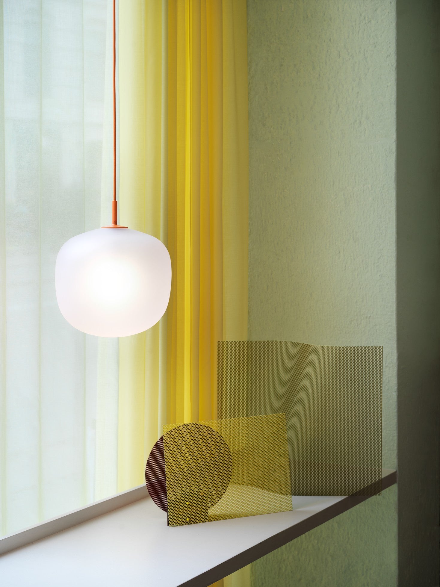 Závesná lampa RIME oranžová