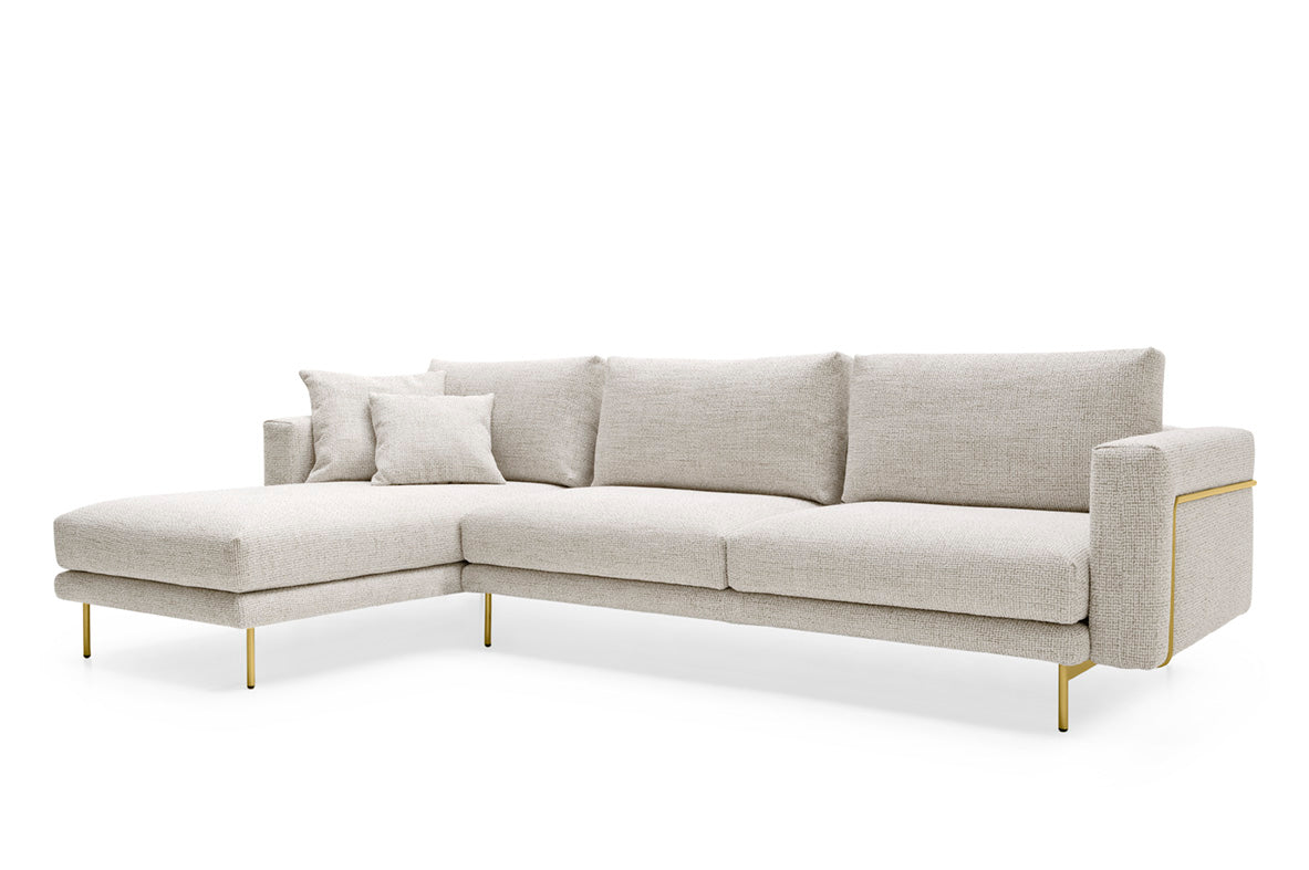 Left-sided upholstered corner sofa ROD