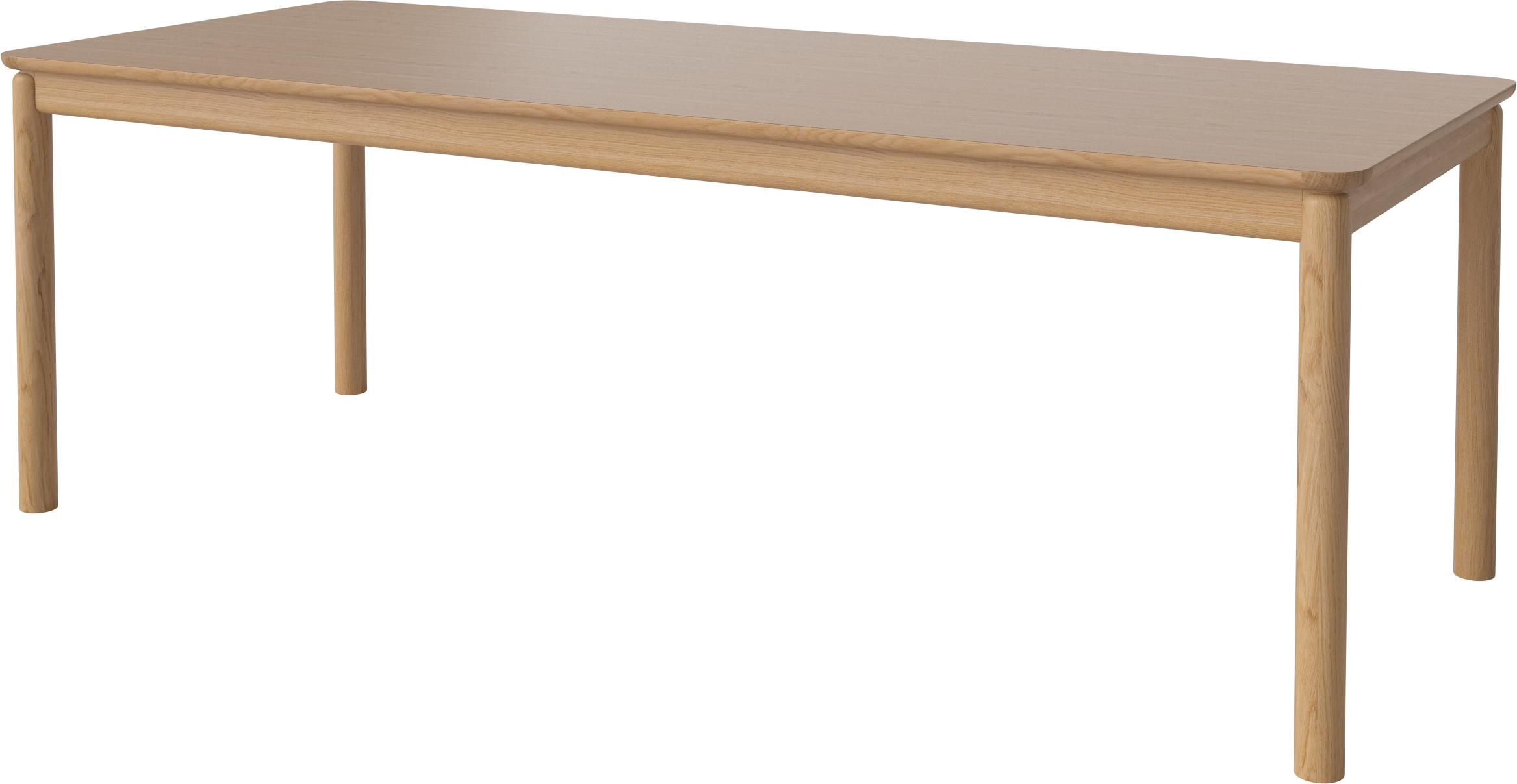 Stôl RONYA dubový dyha s dubovou základňou