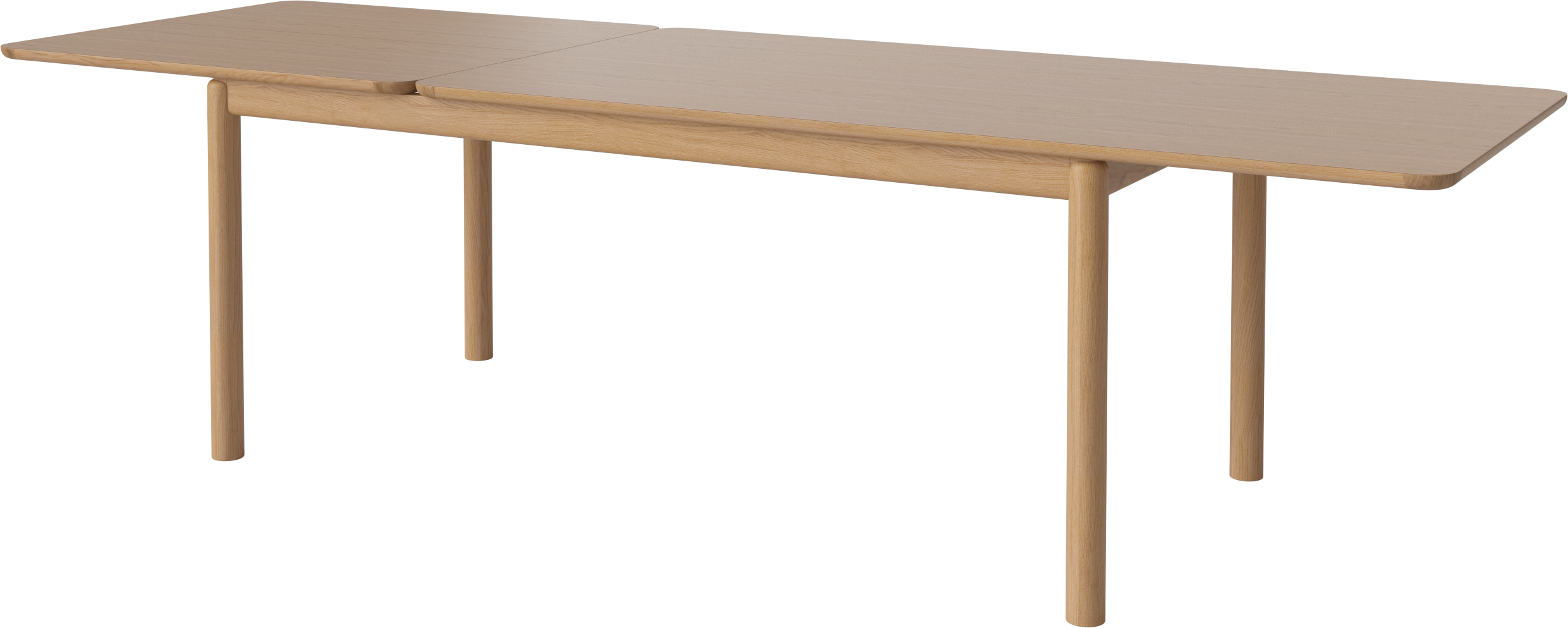 Rozkladací stôl RONYA dubová dyha s dubovým podstavcom