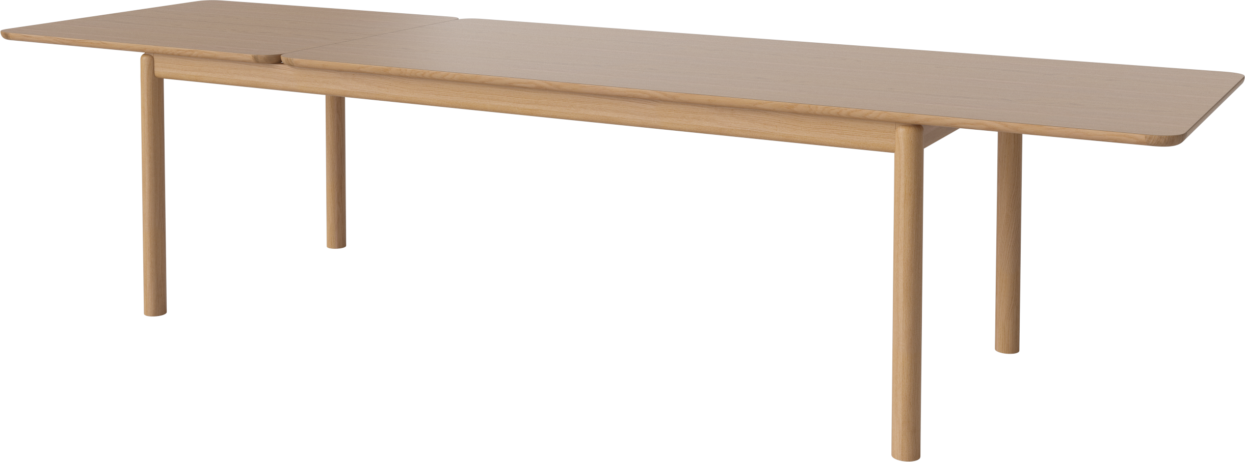 Rozkladací stôl RONYA dubová dyha s dubovým podstavcom