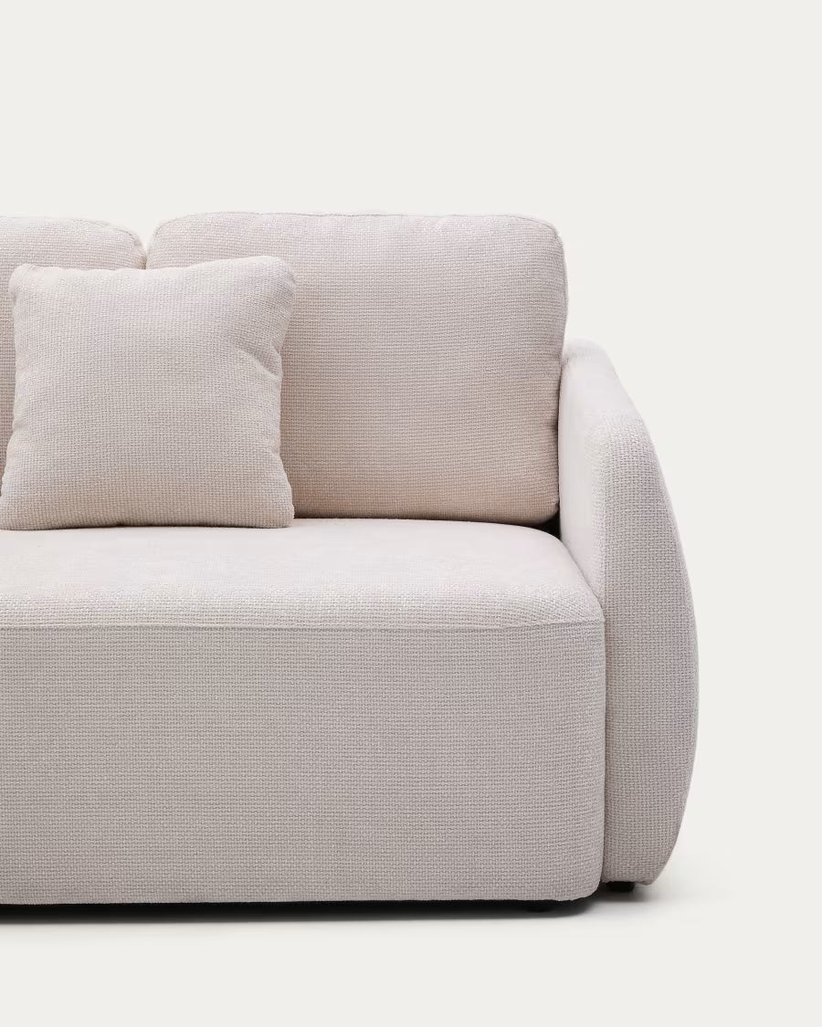 Sofa with sleeping function 3-seater LAIRA ecru