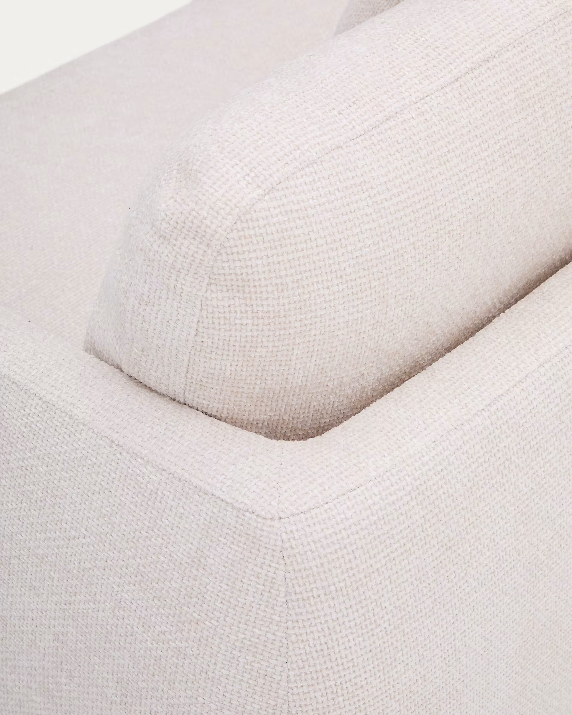 Pravostranný rohový gauč s funkciou spania pre 3 osoby LAIRA écru