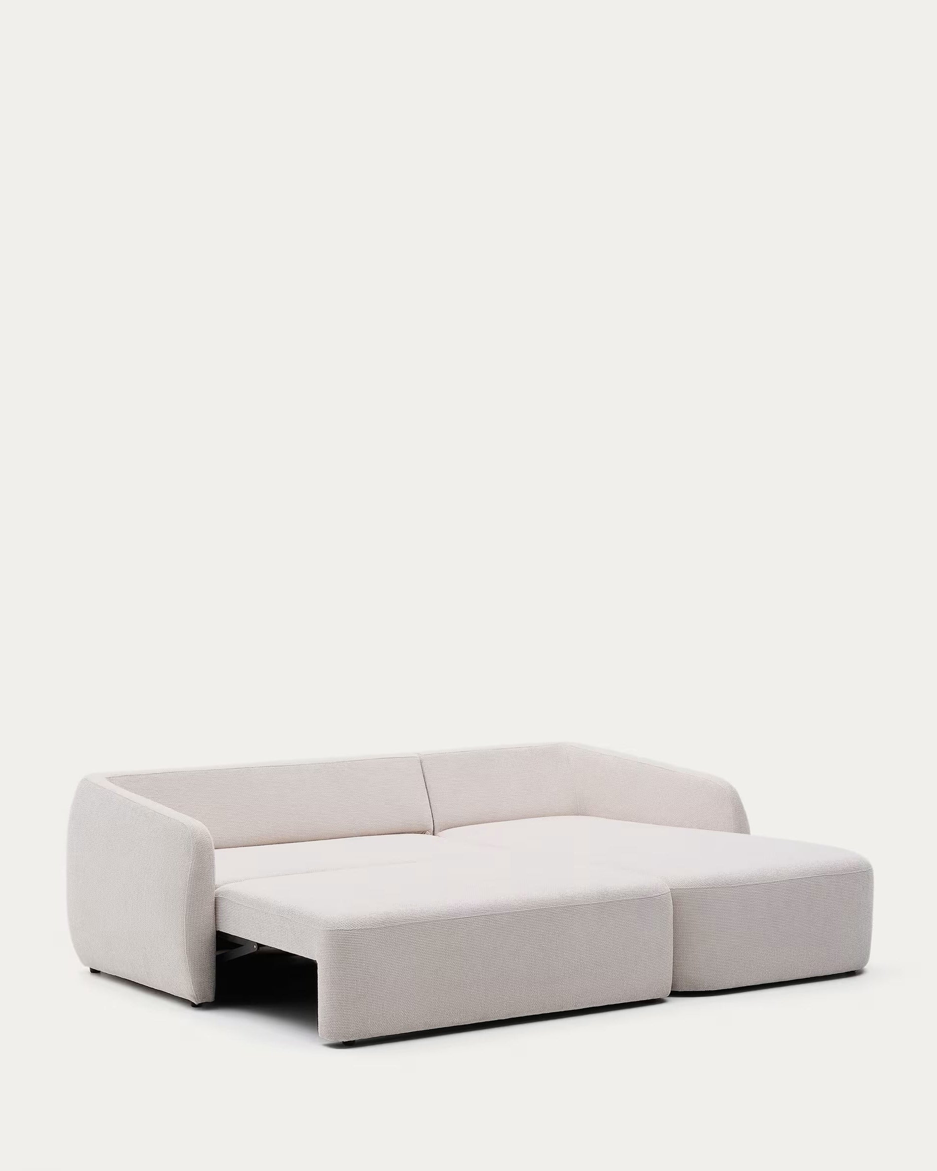 Left-sided corner sofa bed for 3 people LAIRA écru