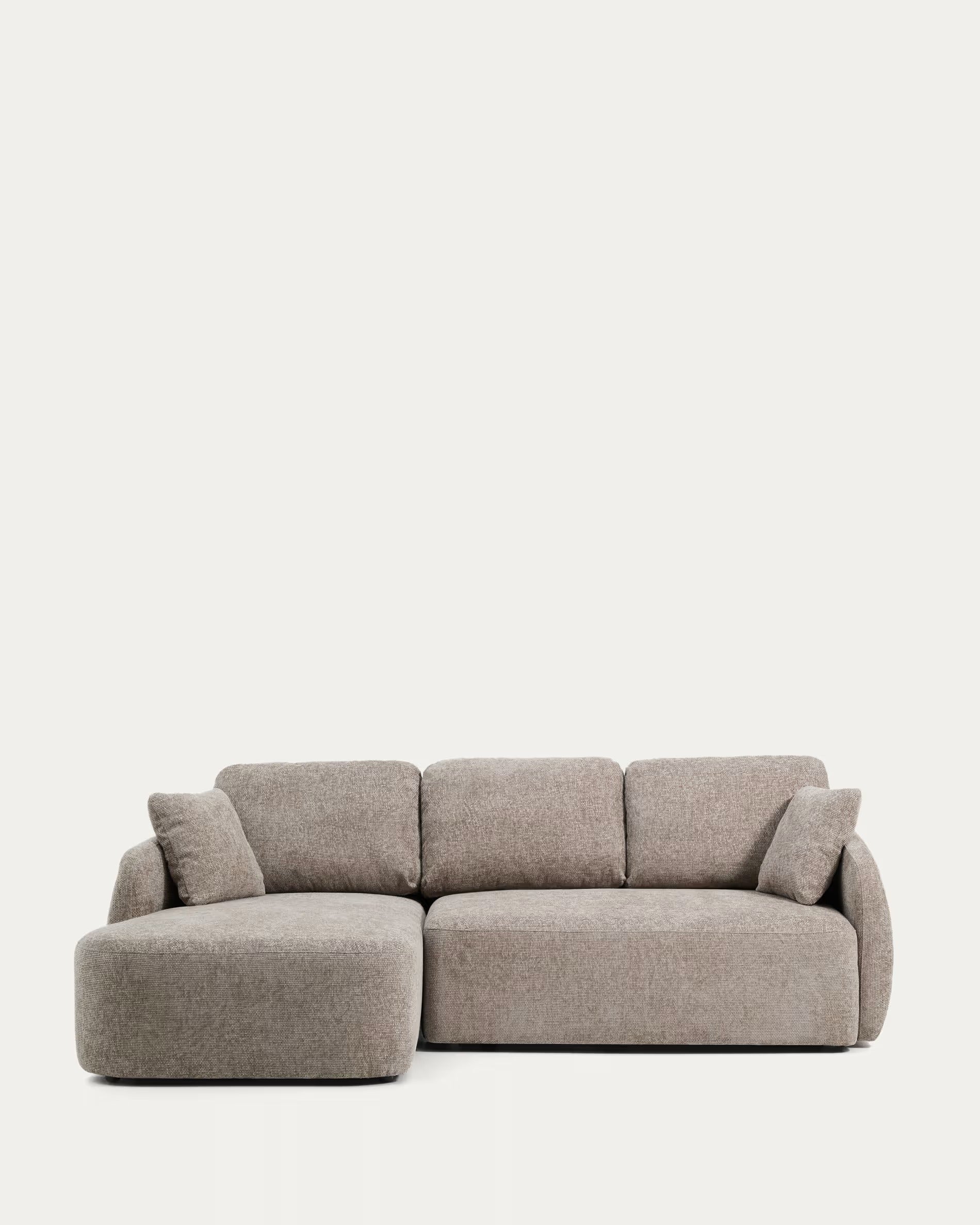 Left-facing 3-seater sofa bed LAIRA taupe