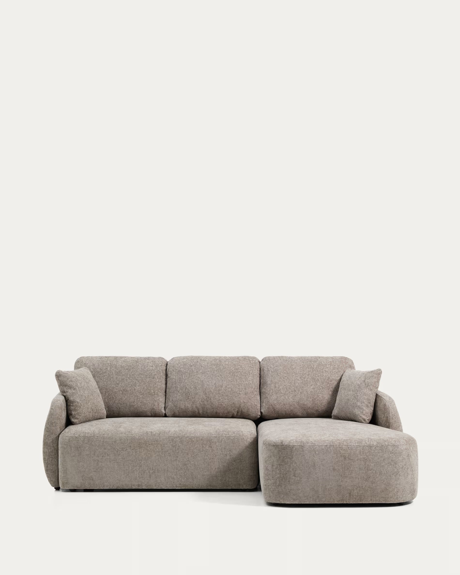 Right-facing 3-seater sofa bed LAIRA taupe