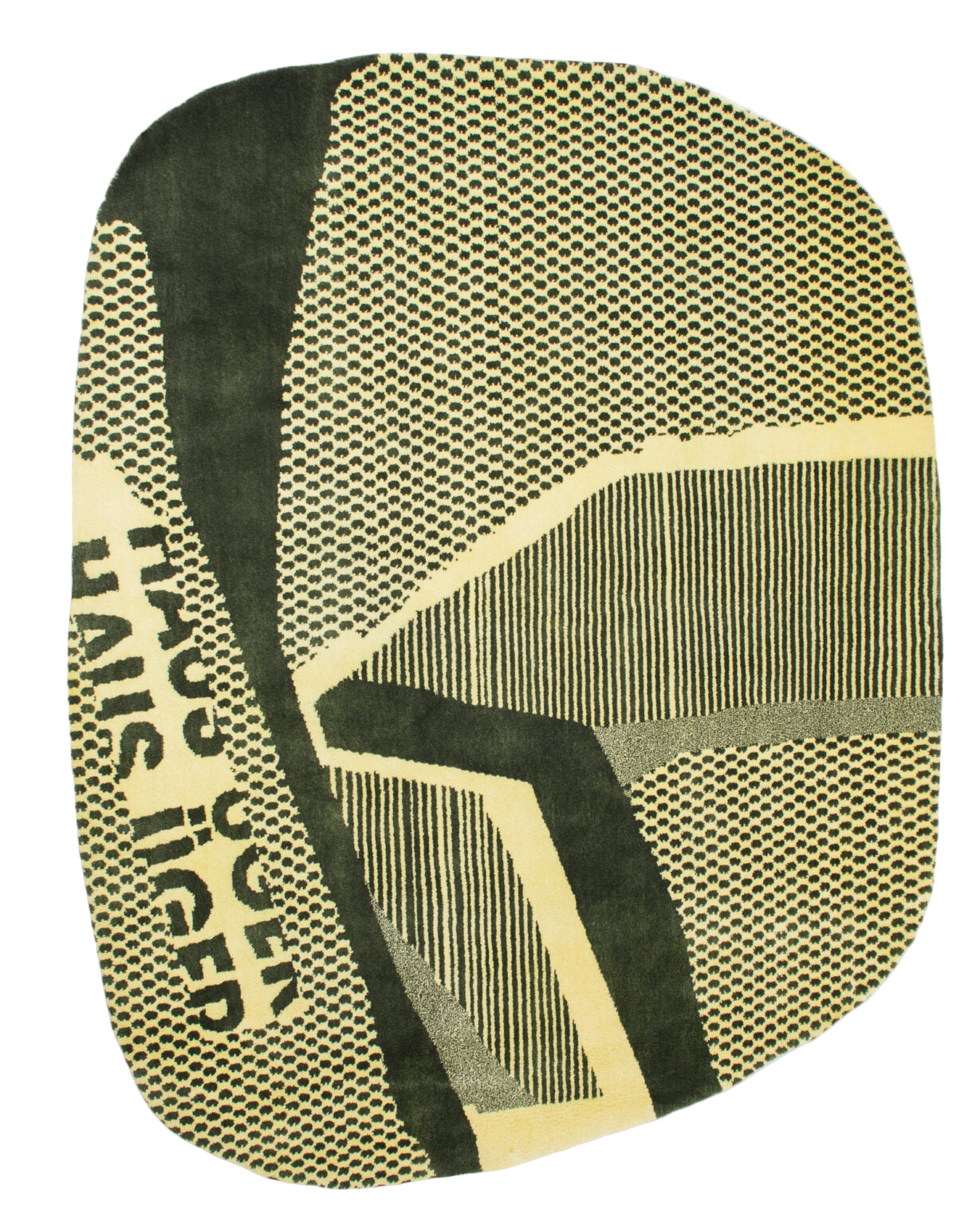 Dekoratívny oválny koberec SIGNED zelený