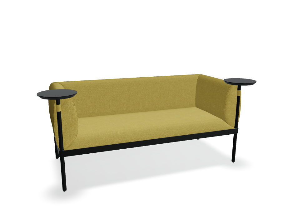 2-seater Sofa low upholstered stilt