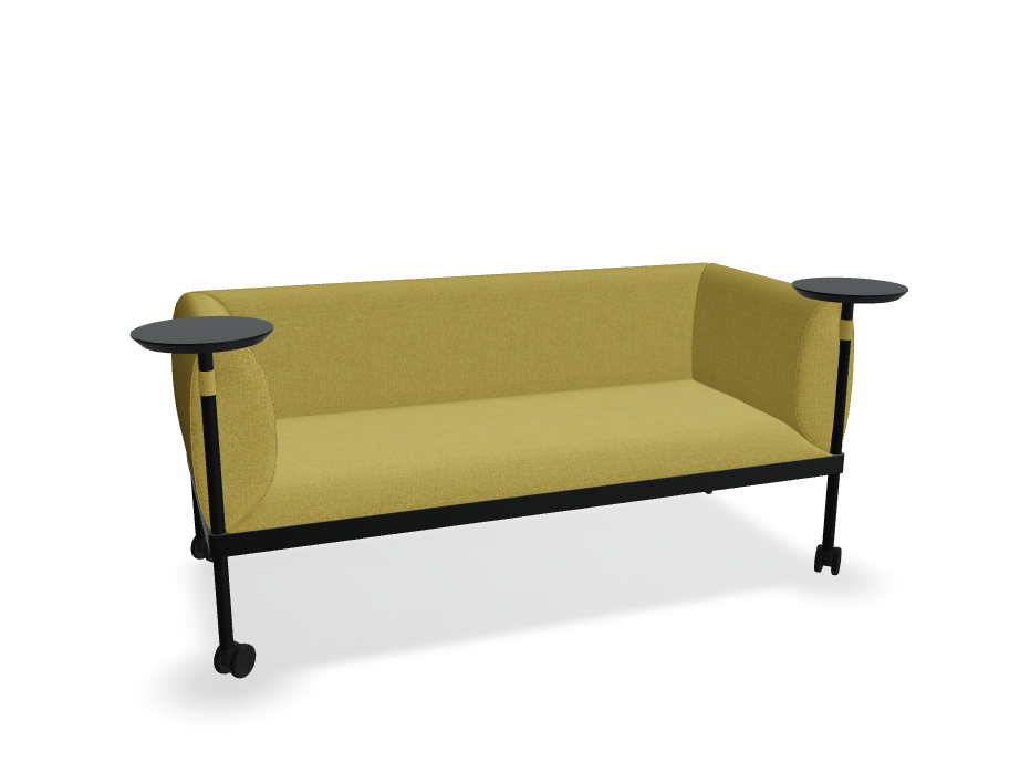2-seater Sofa low upholstered stilt